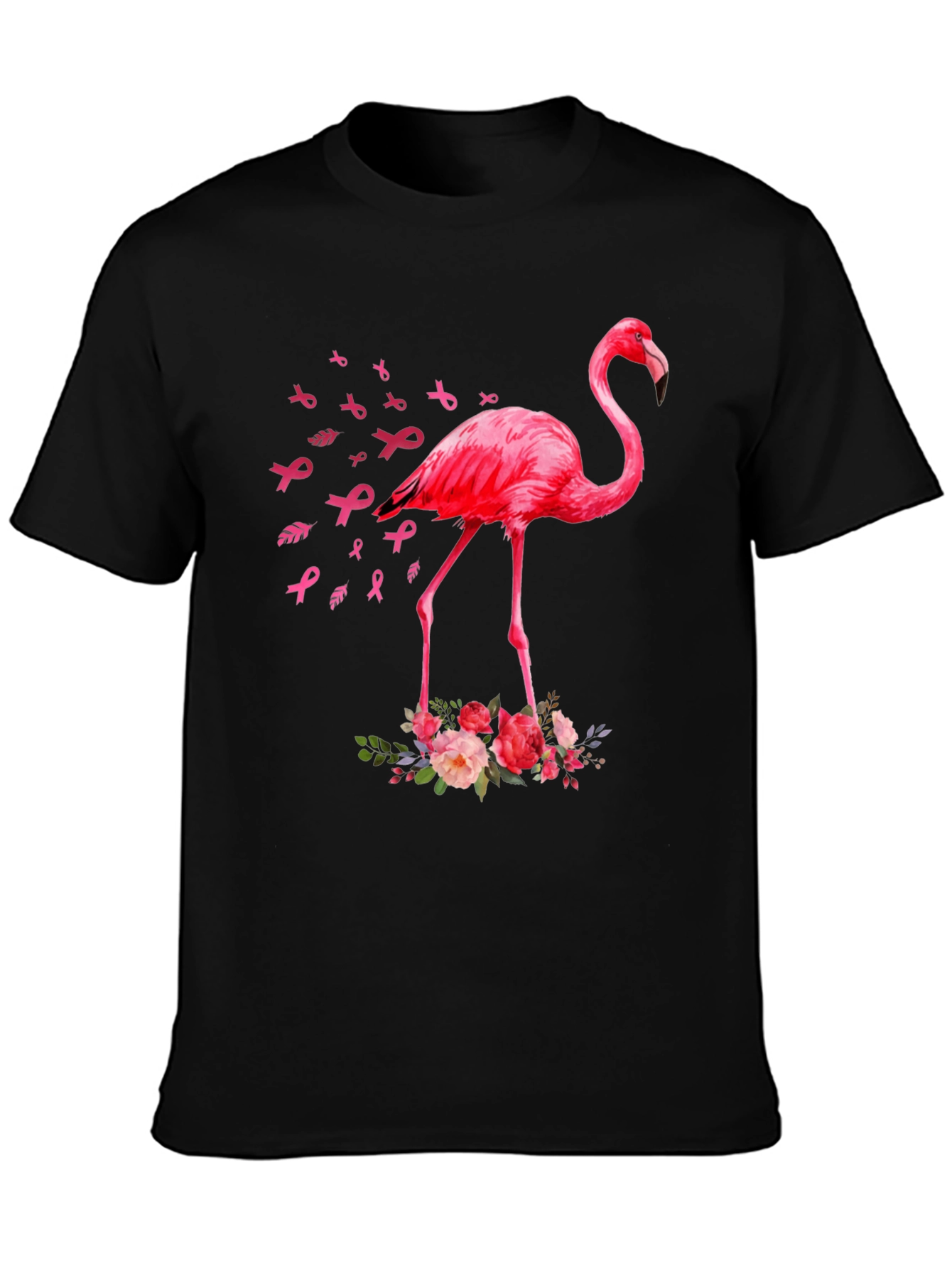 Pink Flamingo Breast Cancer Awareness T-Shirt