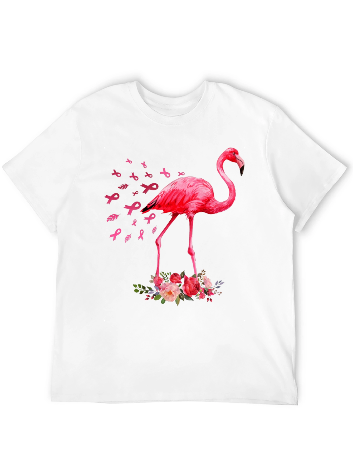 Pink Flamingo Breast Cancer Awareness T-Shirt