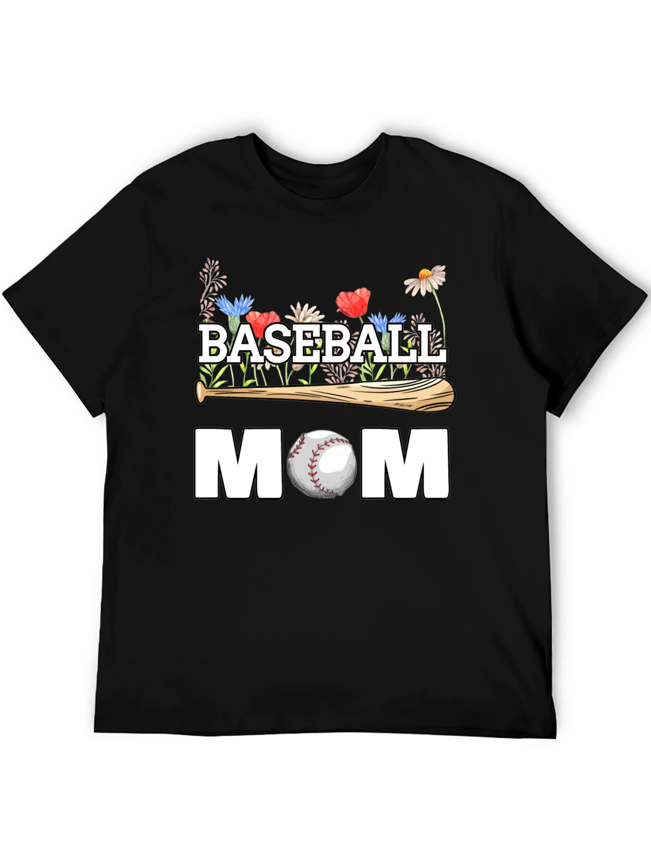 Baseball Mom Floral T-Shirt