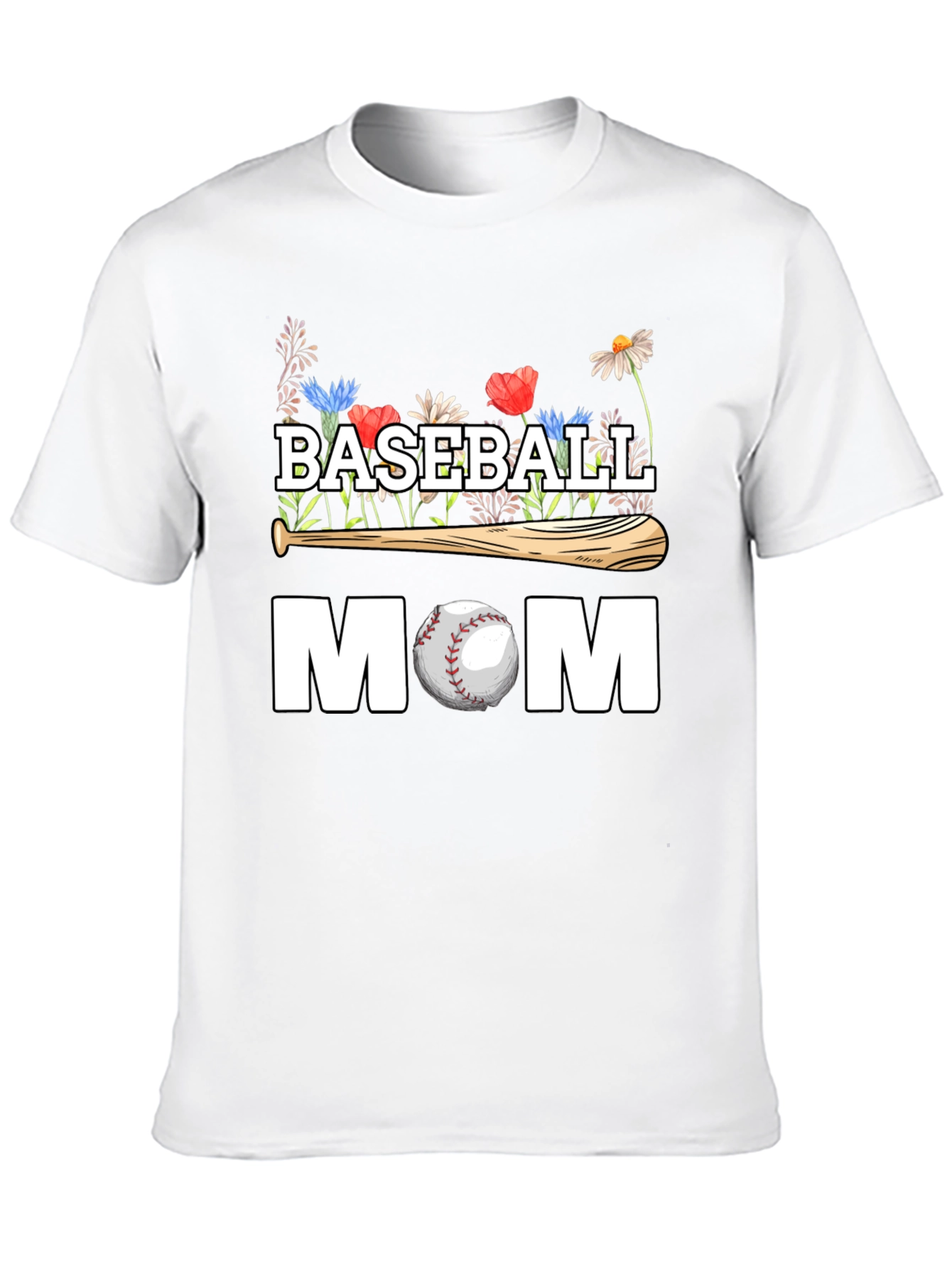 Baseball Mom Floral T-Shirt