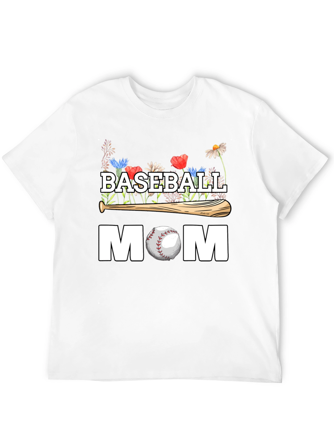 Baseball Mom Floral T-Shirt