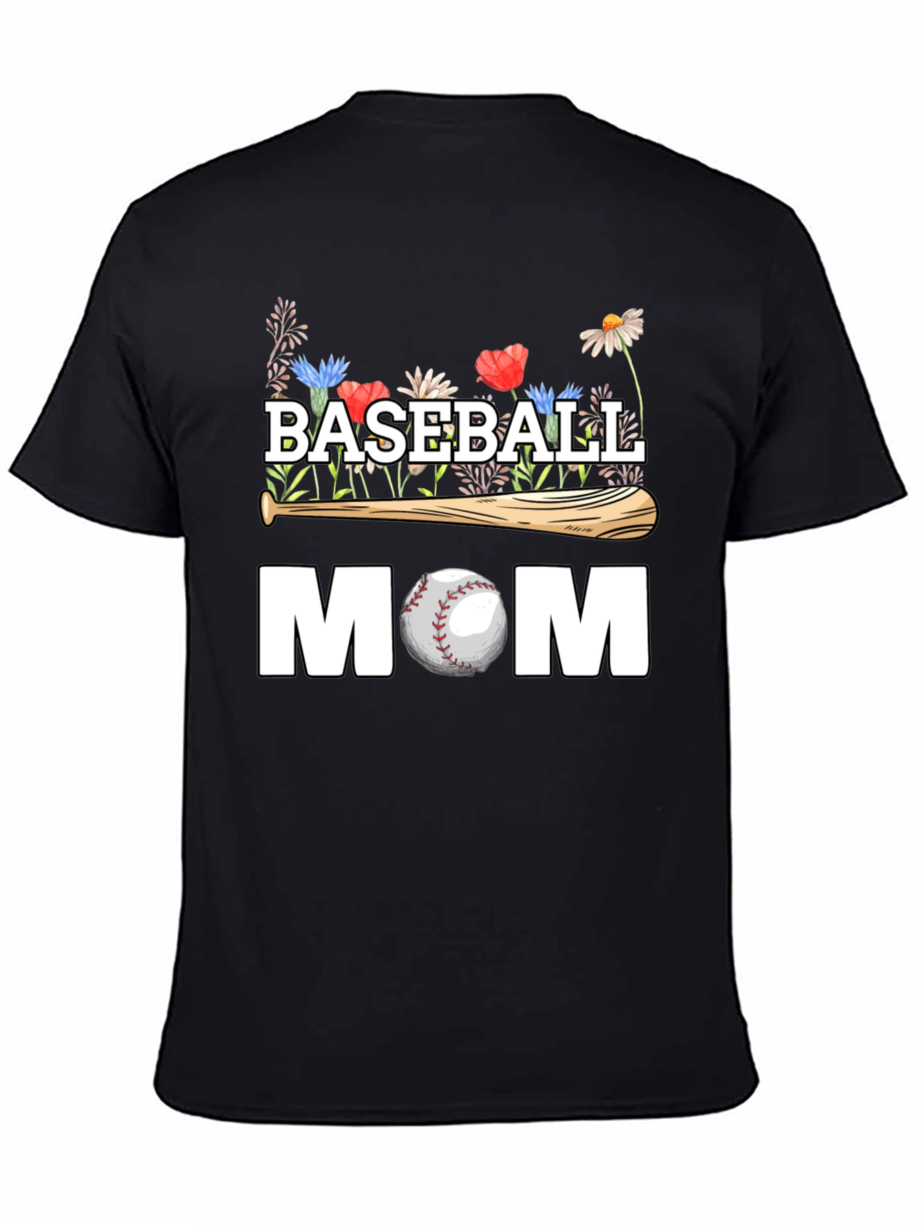 Baseball Mom Floral T-Shirt