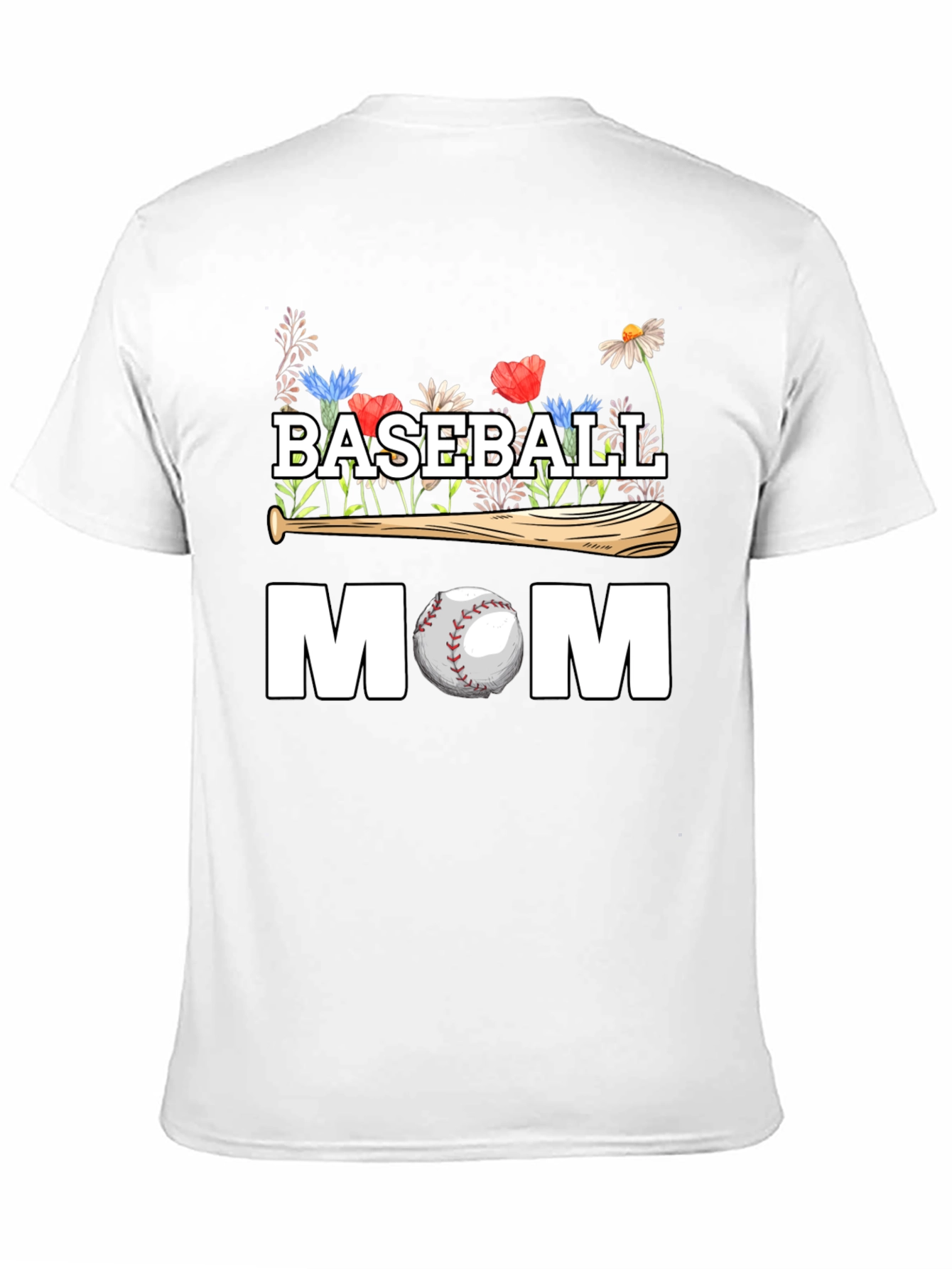 Baseball Mom Floral T-Shirt
