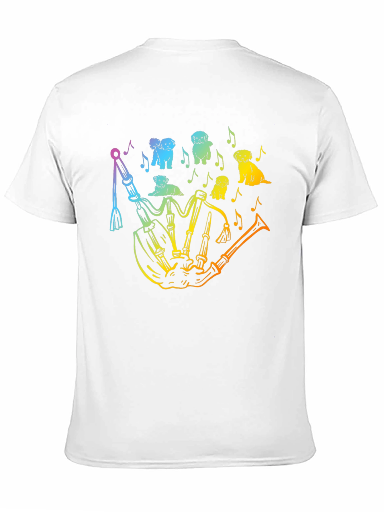 Dog Lover Rainbow Bagpipe T-Shirt