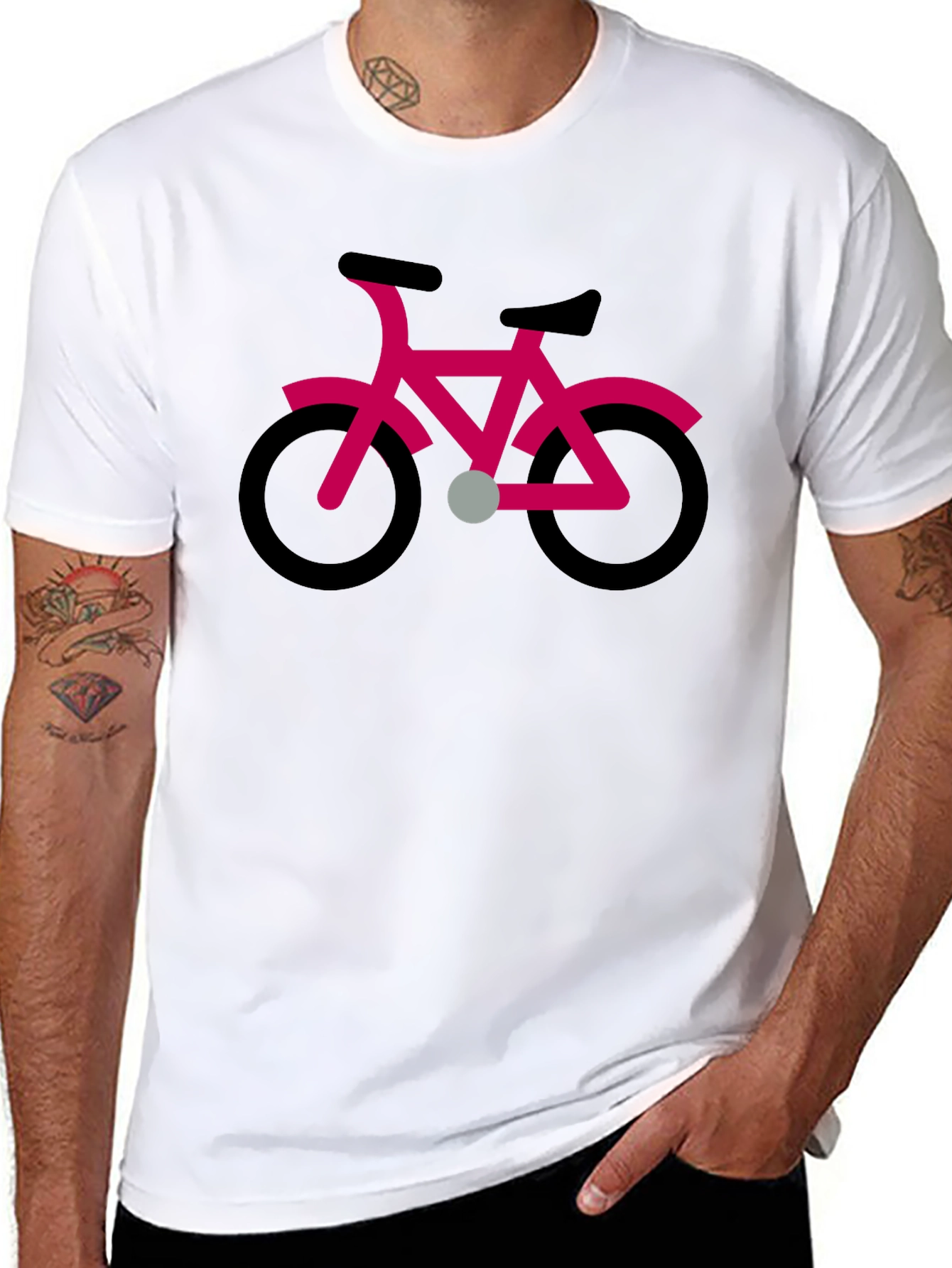Mens Graphic Tee - Retro Bike Design