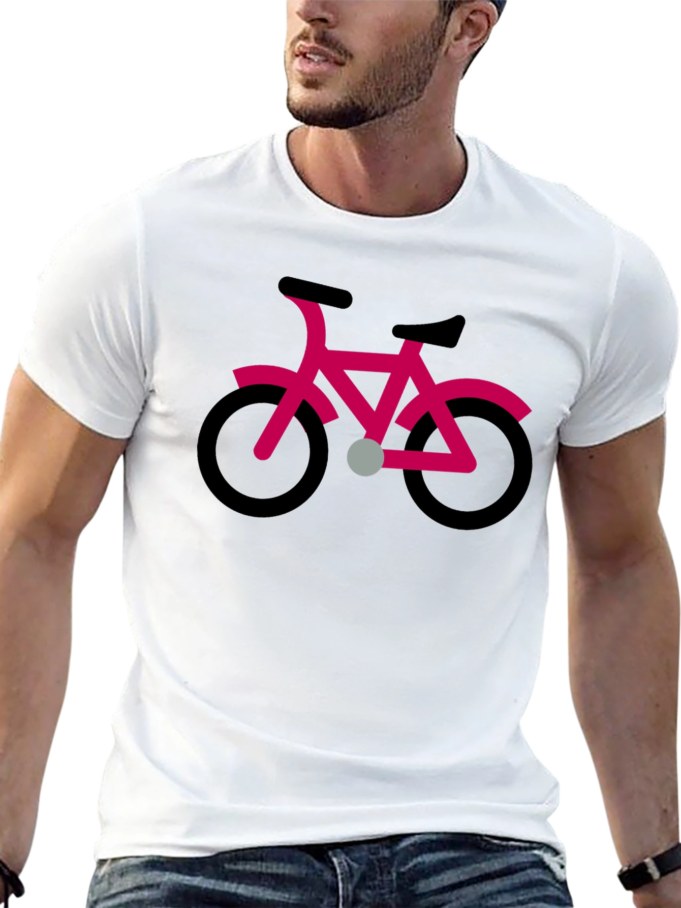 Mens Graphic Tee - Retro Bike Design