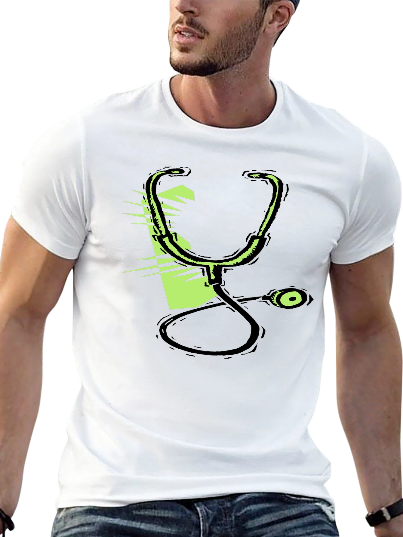 Stethoscope Graphic Black T-Shirt