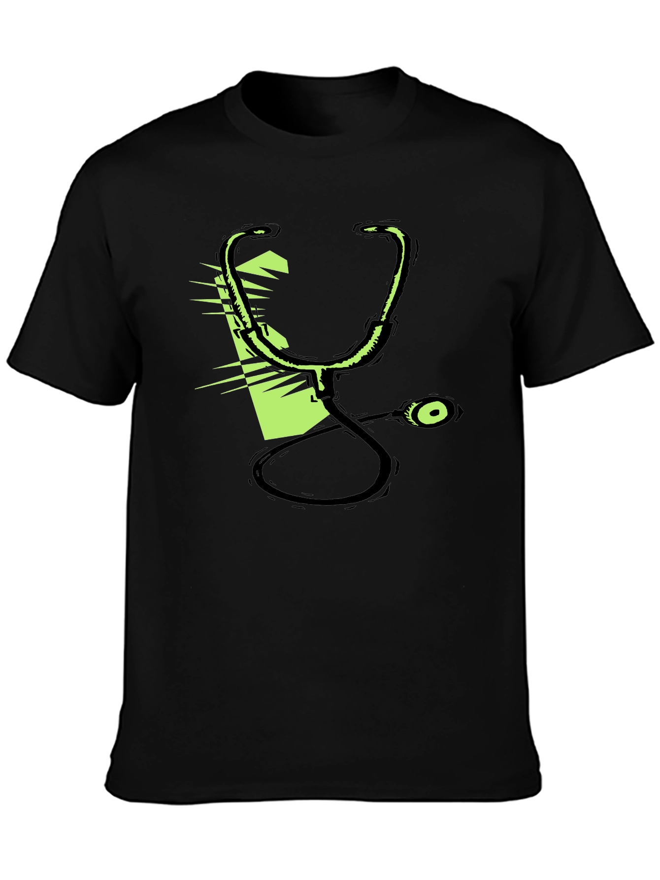 Stethoscope Graphic Black T-Shirt