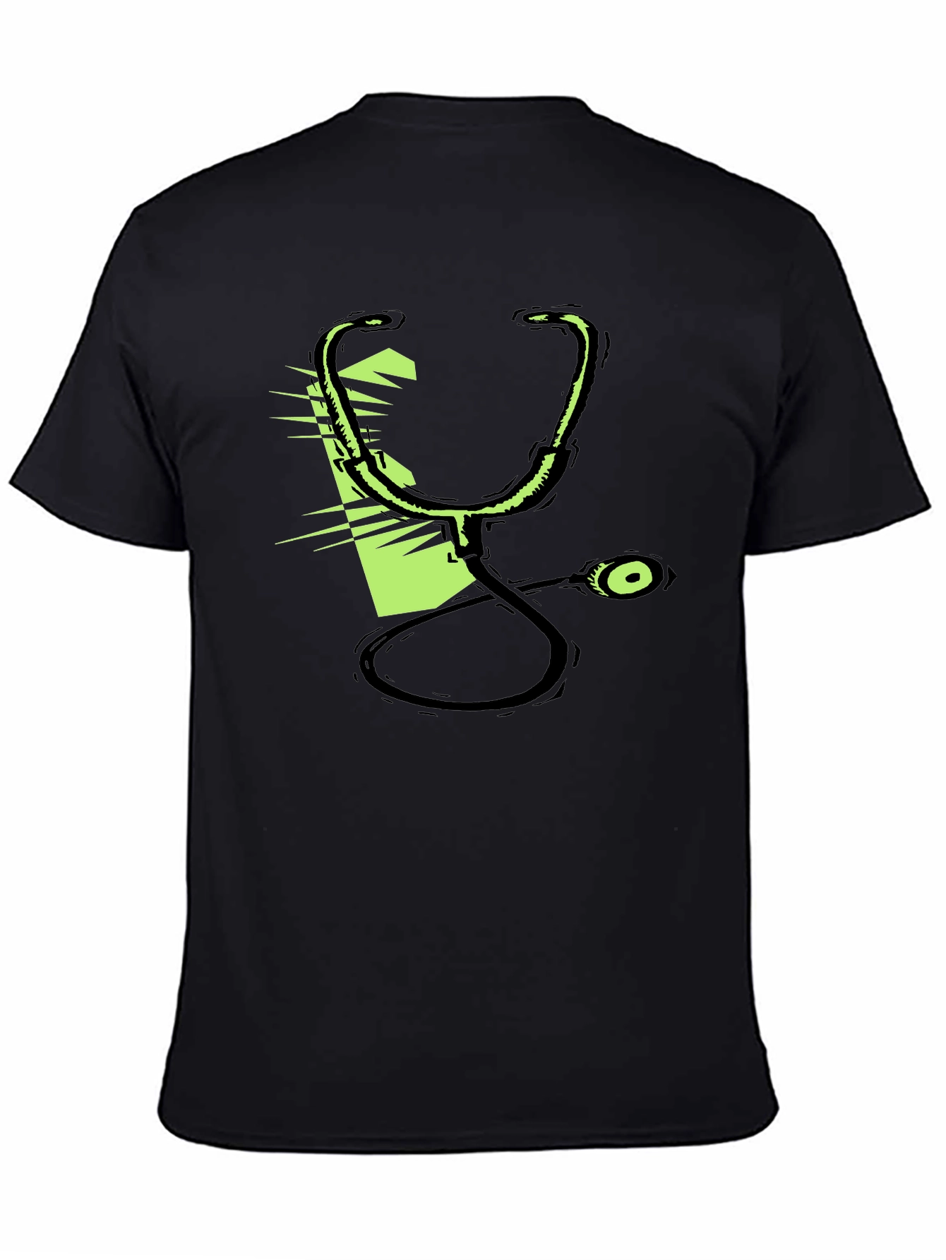 Stethoscope Graphic Black T-Shirt