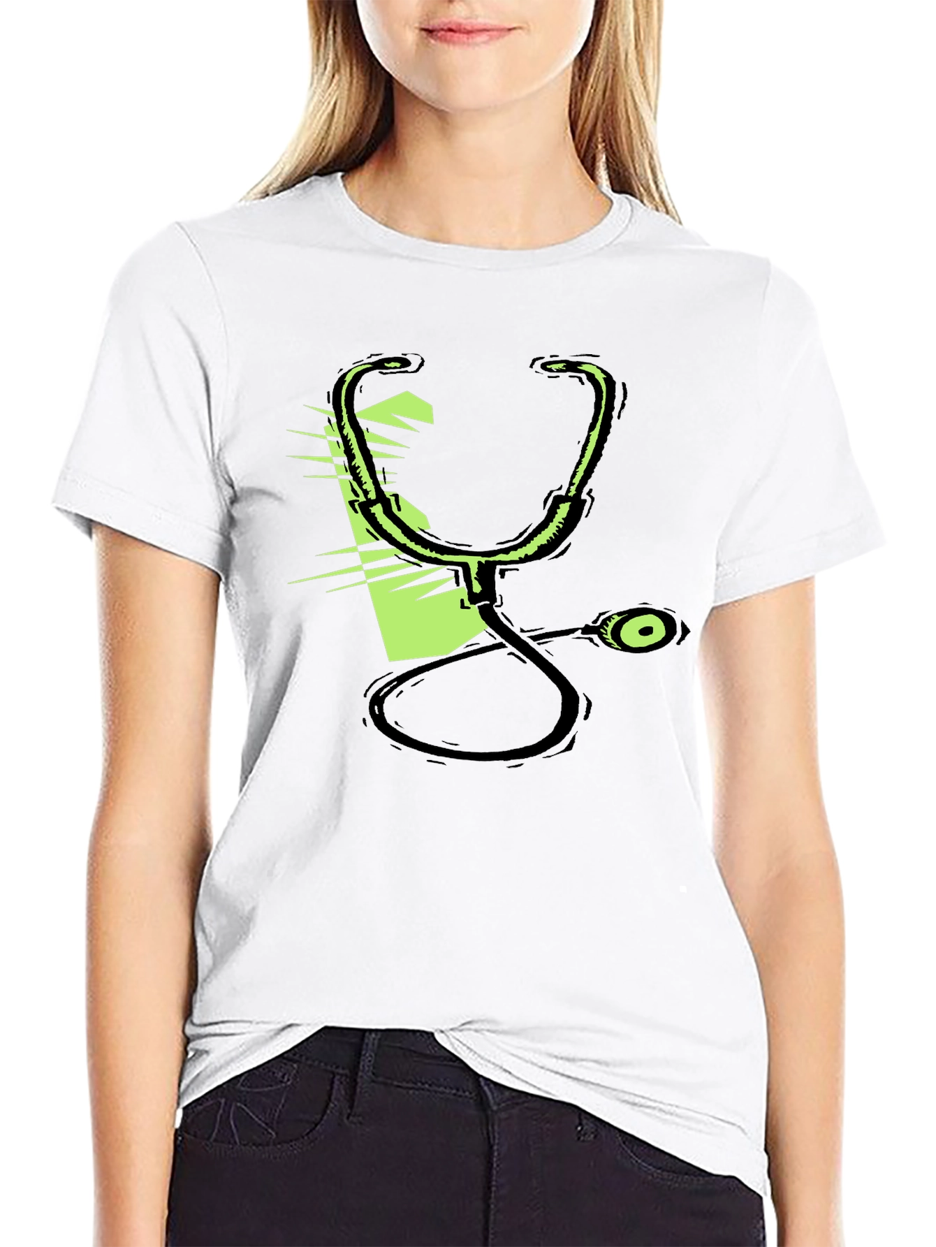 Stethoscope Graphic Black T-Shirt