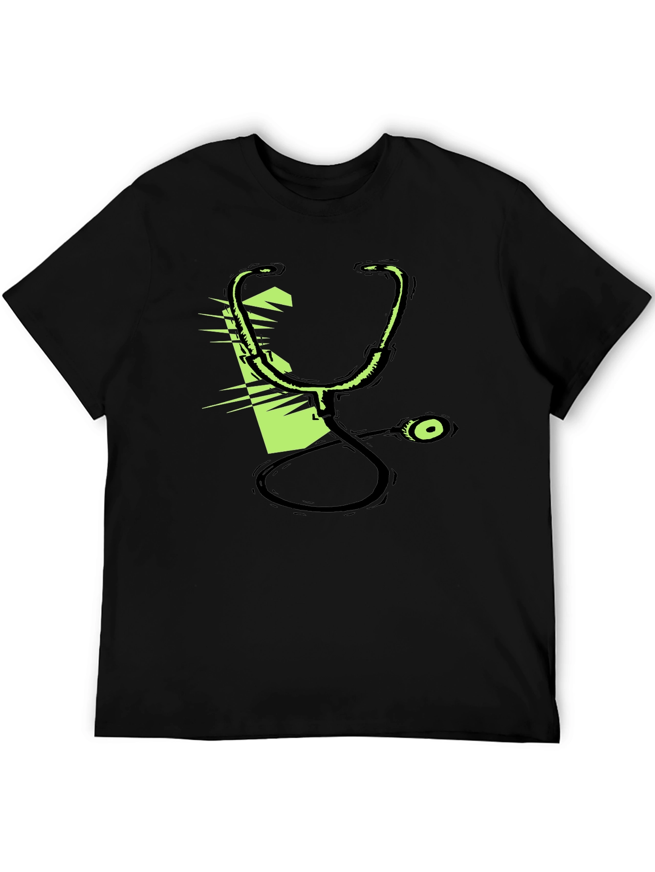 Stethoscope Graphic Black T-Shirt