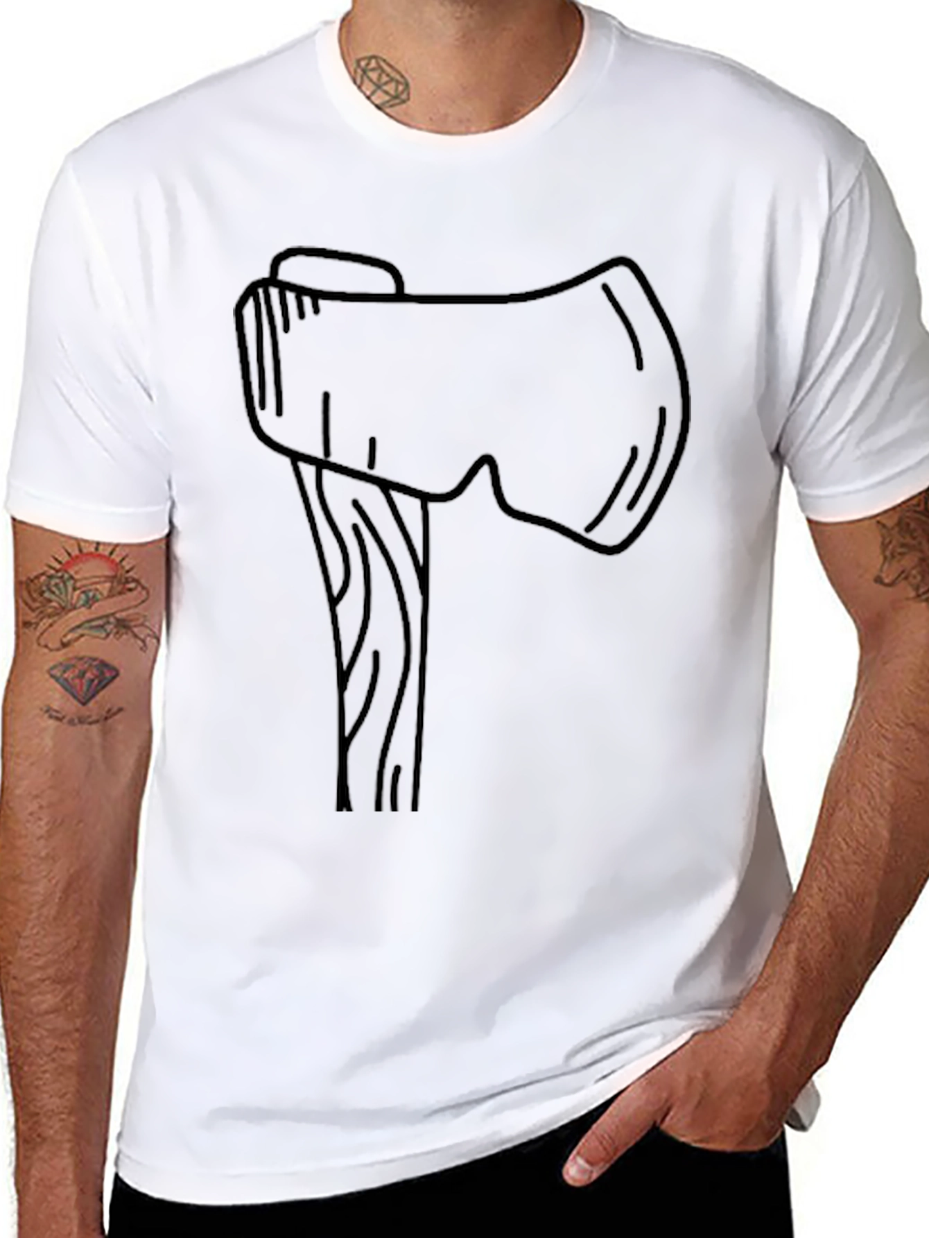 Axe Graphic Black T-Shirt - Lumberjack Style Tee