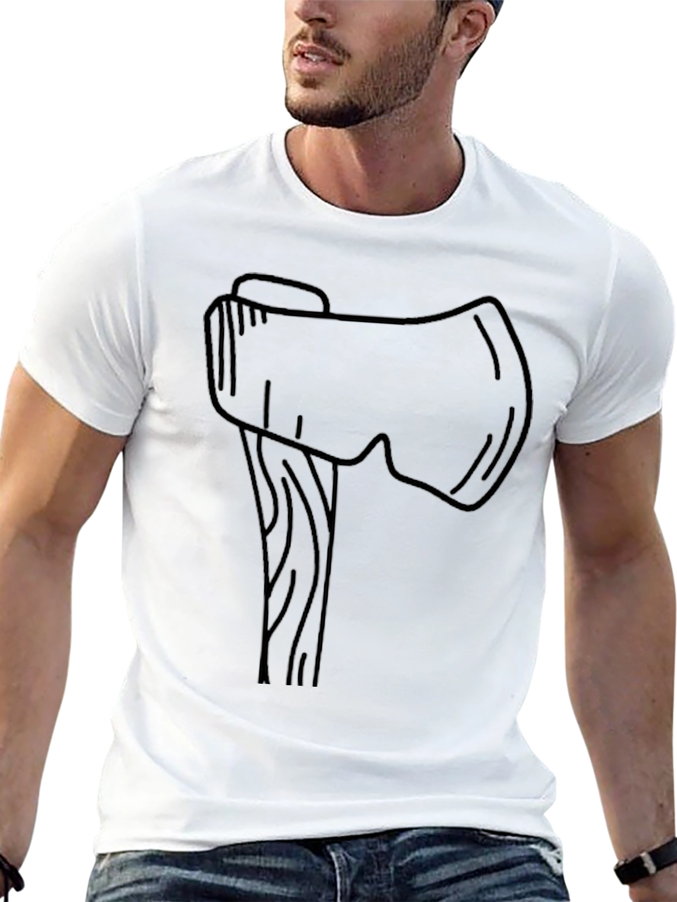 Axe Graphic Black T-Shirt - Lumberjack Style Tee
