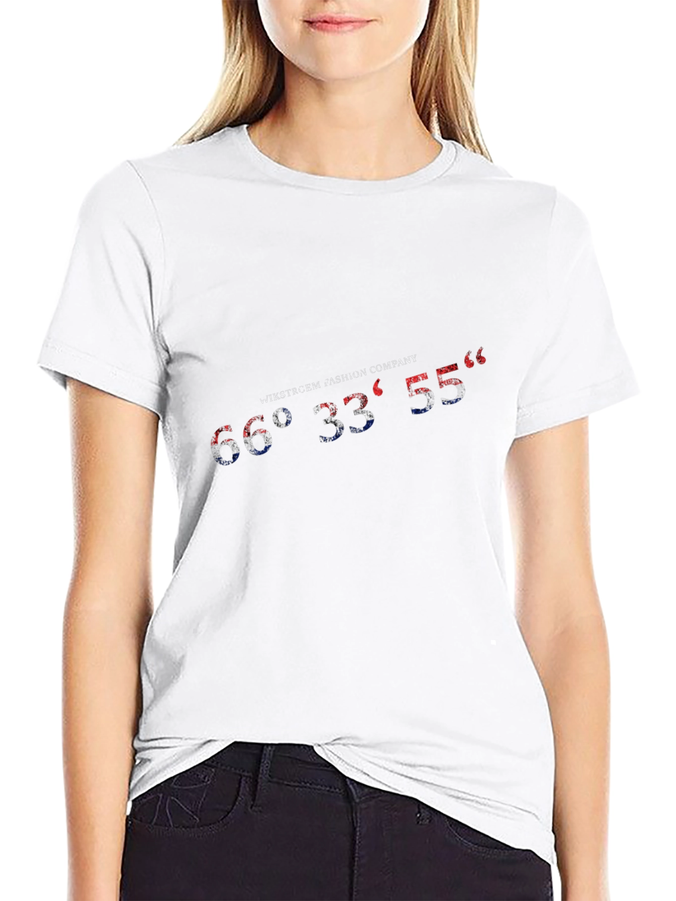 Latitude Longitude Graphic Black T-Shirt