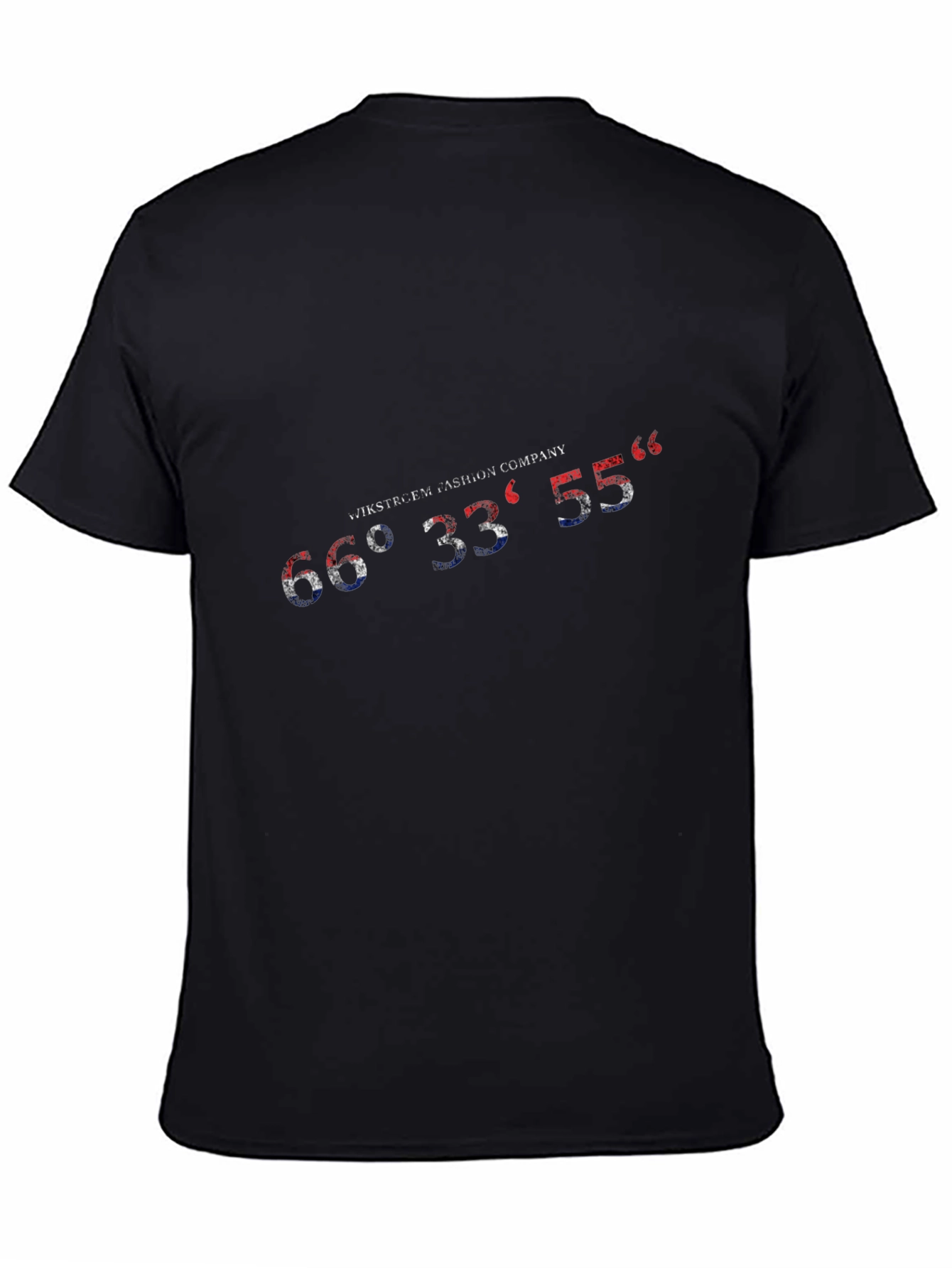 Latitude Longitude Graphic Black T-Shirt