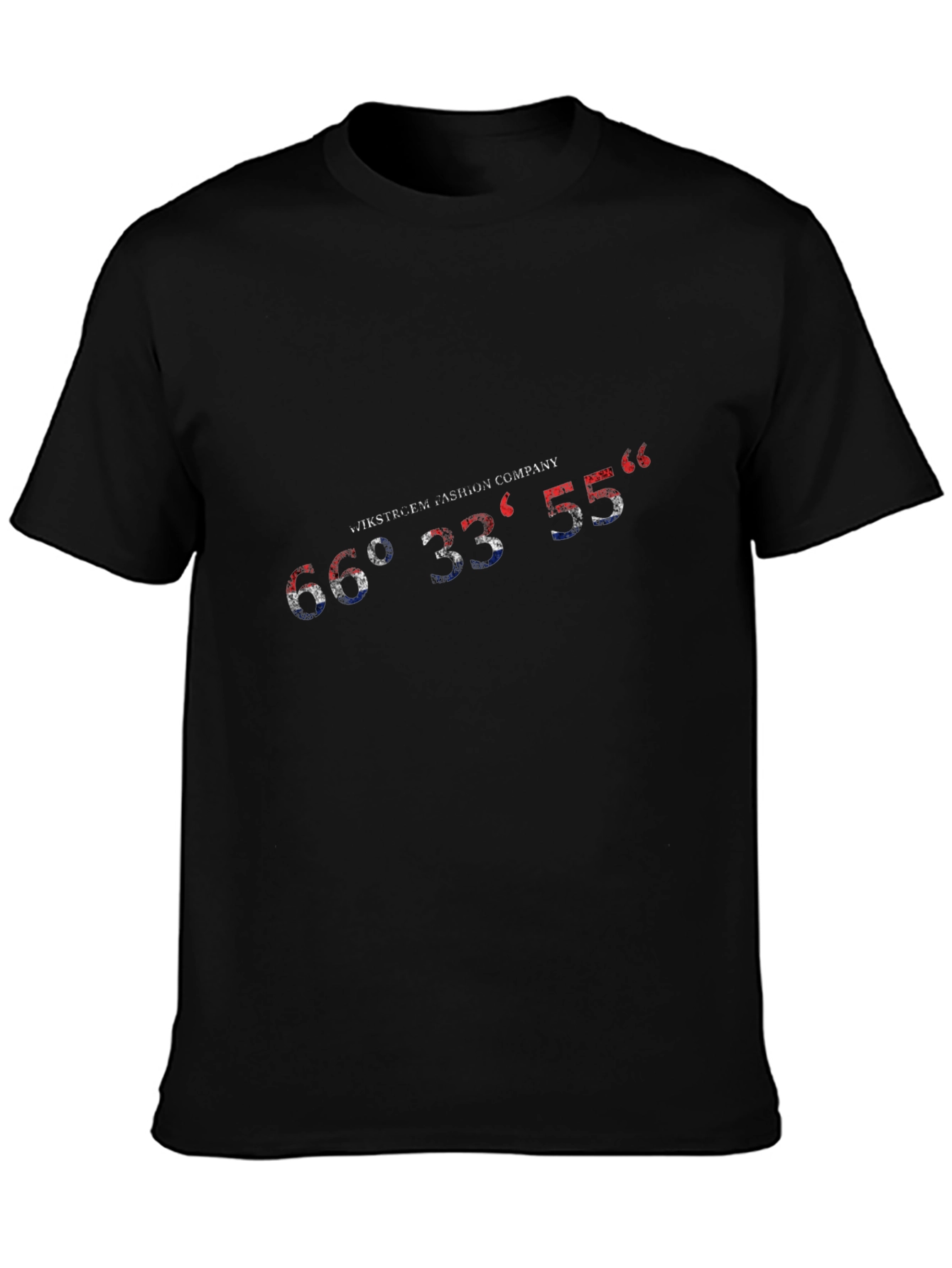 Latitude Longitude Graphic Black T-Shirt