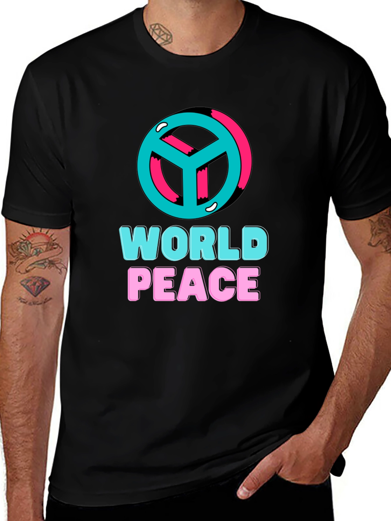 World Peace Graphic T-Shirt - Black