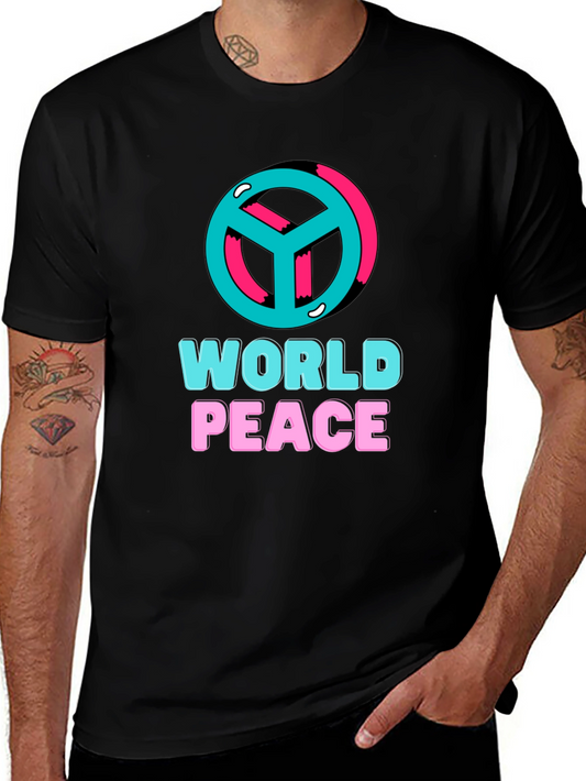 World Peace Graphic T-Shirt - Black