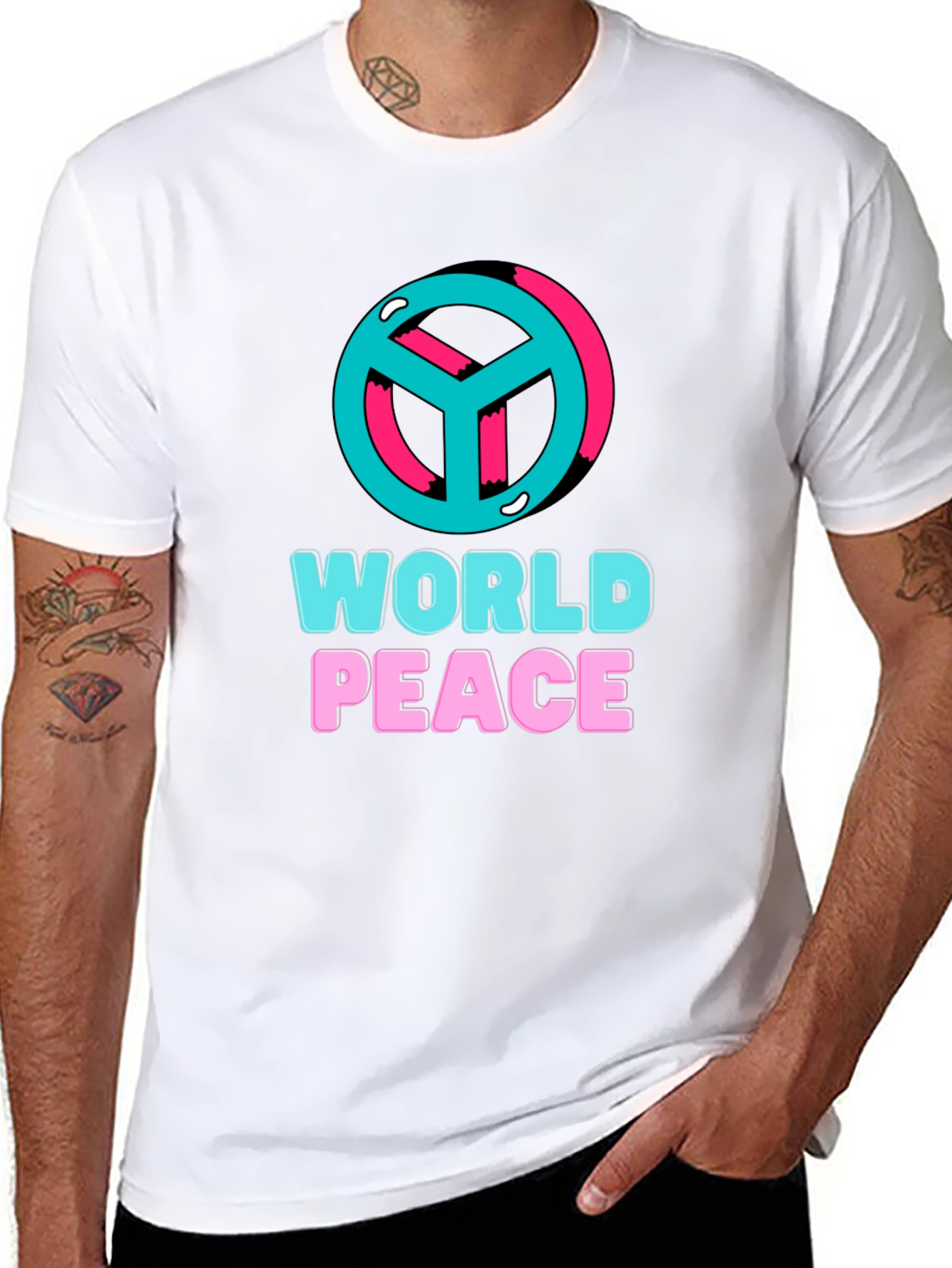 World Peace Graphic T-Shirt - Black