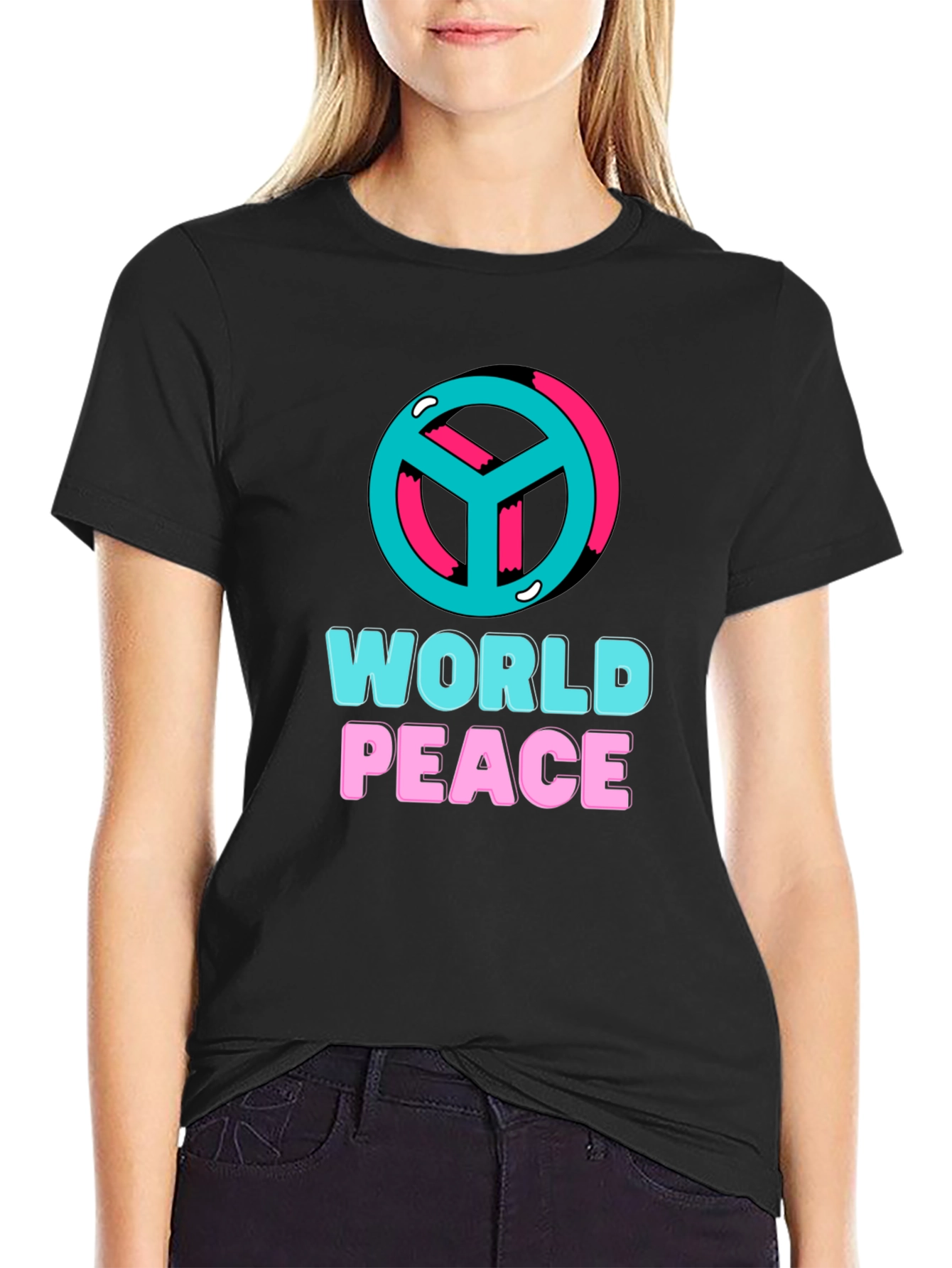 World Peace Graphic T-Shirt - Black