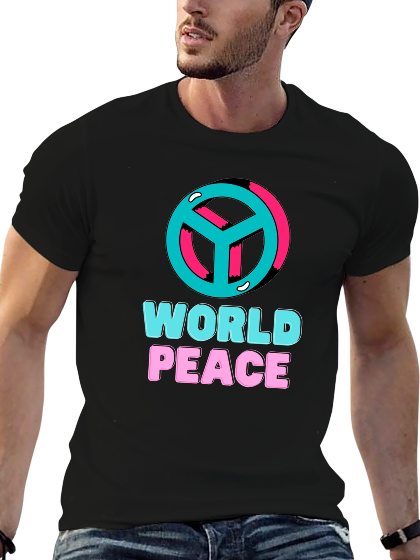 World Peace Graphic T-Shirt - Black