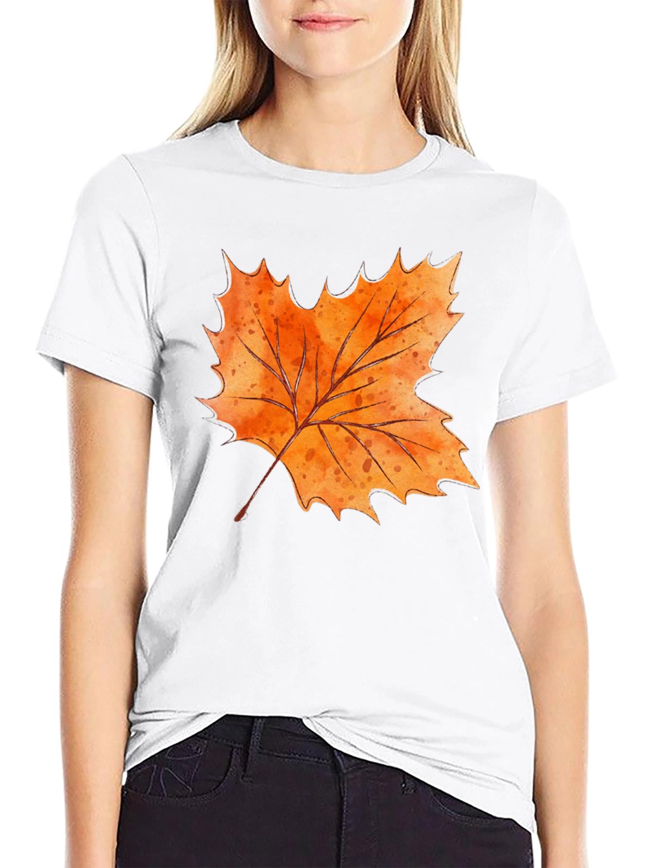 Autumn Leaf Graphic T-Shirt - Fall Season Style