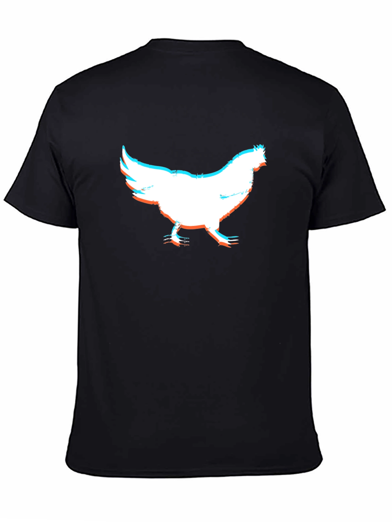 Chicken Silhouette Graphic Tee - Quirky Black T-Shirt