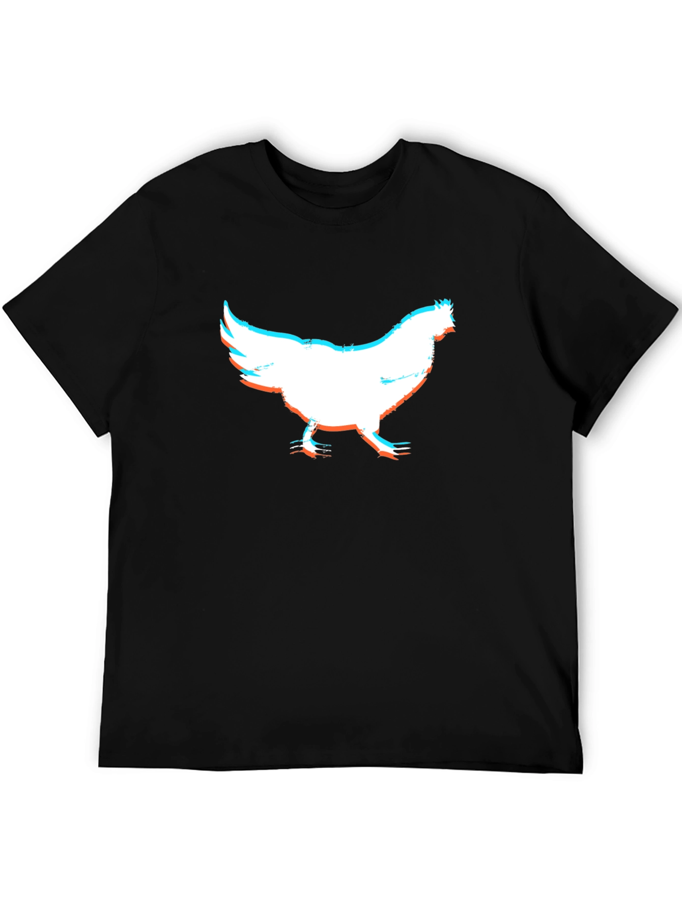 Chicken Silhouette Graphic Tee - Quirky Black T-Shirt