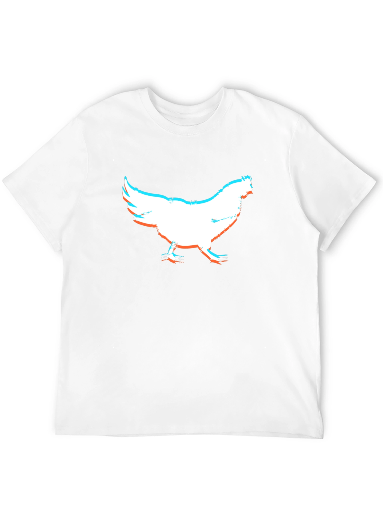 Chicken Silhouette Graphic Tee - Quirky Black T-Shirt