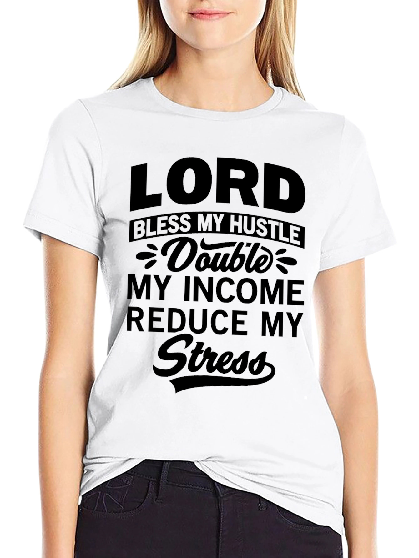 Lord Bless My Hustle Black T-Shirt