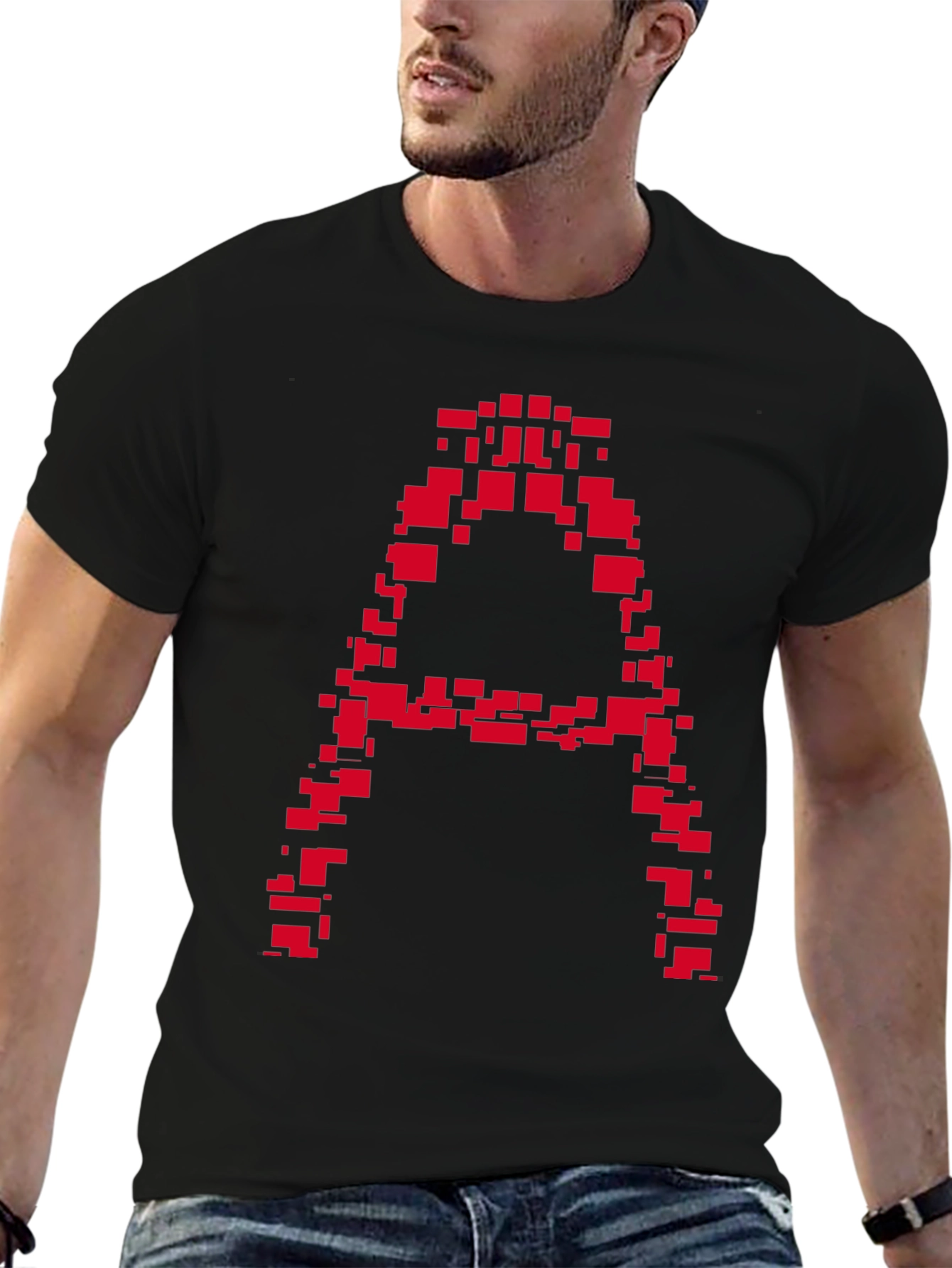 Pixelated A Graphic Tee - Retro Style