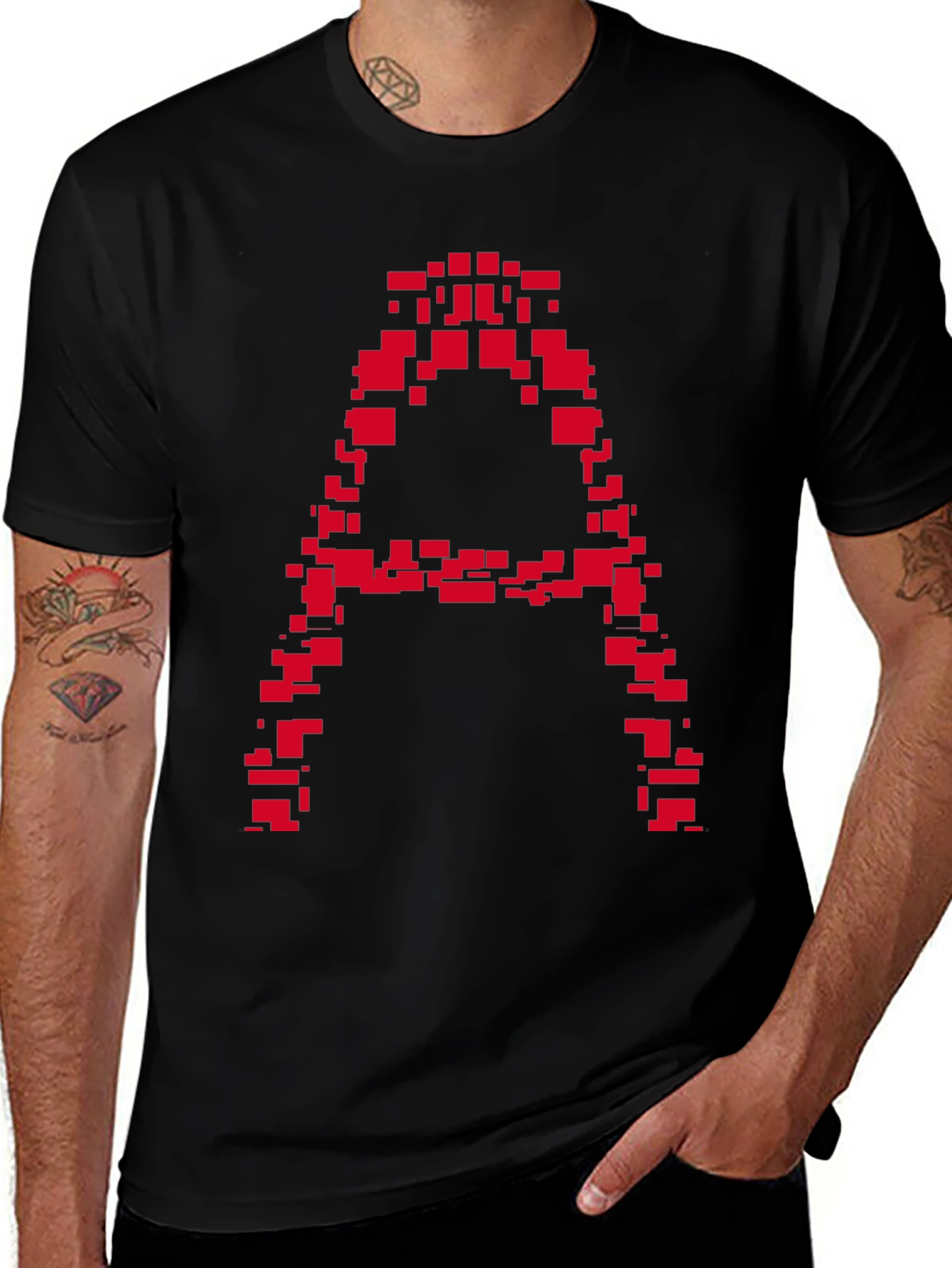 Pixelated A Graphic Tee - Retro Style