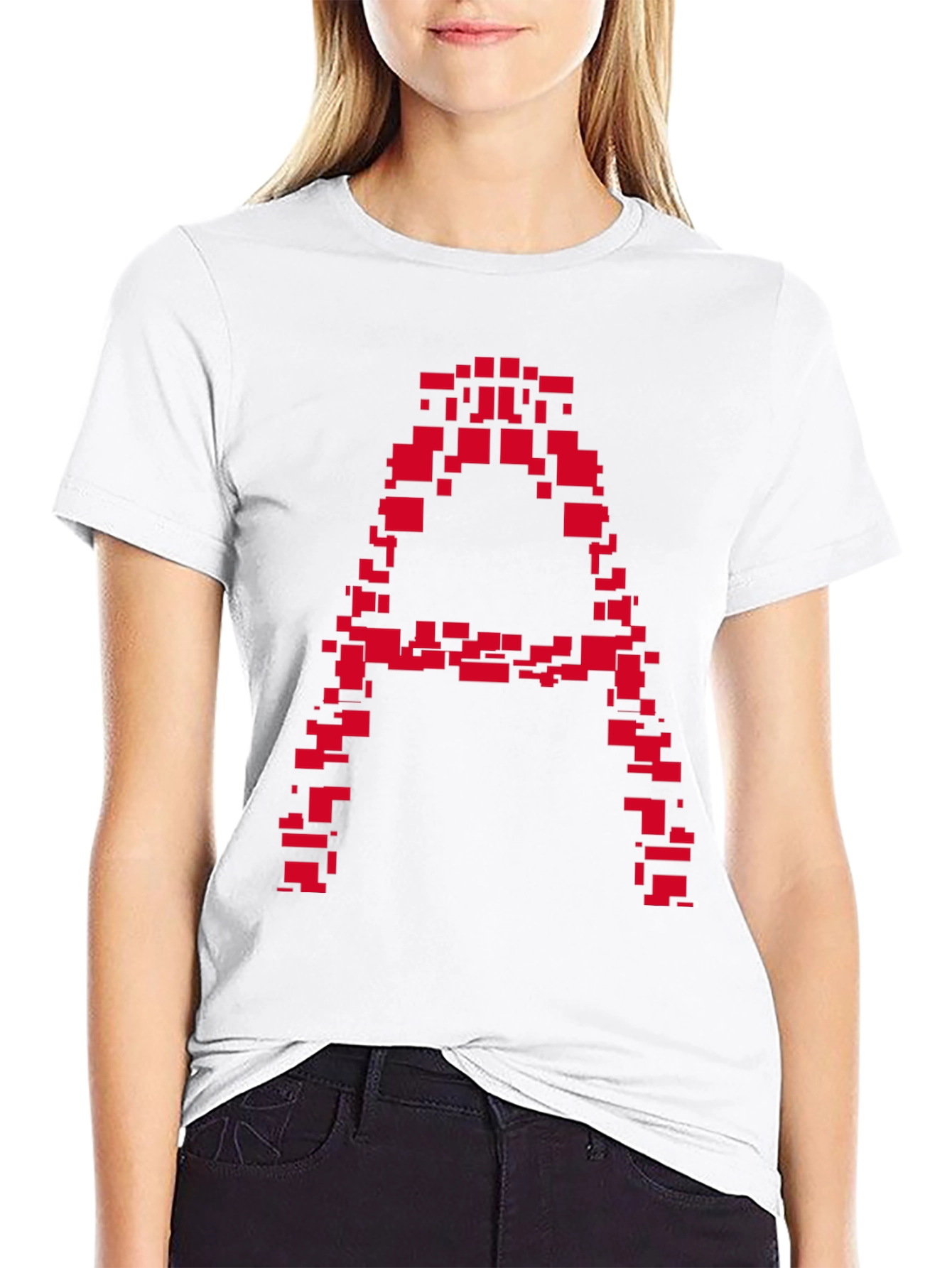 Pixelated A Graphic Tee - Retro Style