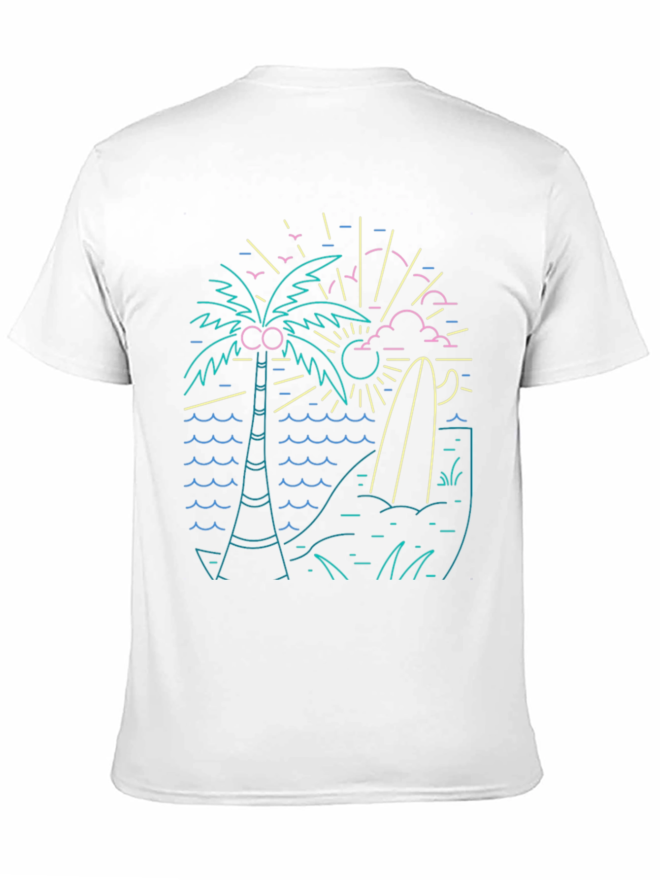 Retro Wave Graphic Tee - Black Cotton T-Shirt