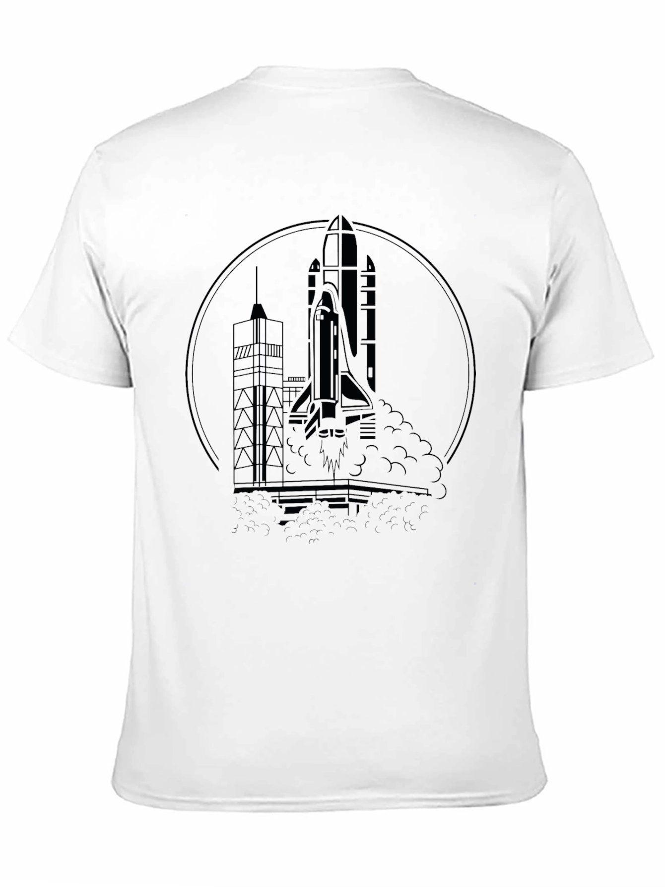 Rocket Launch Graphic Black T-Shirt