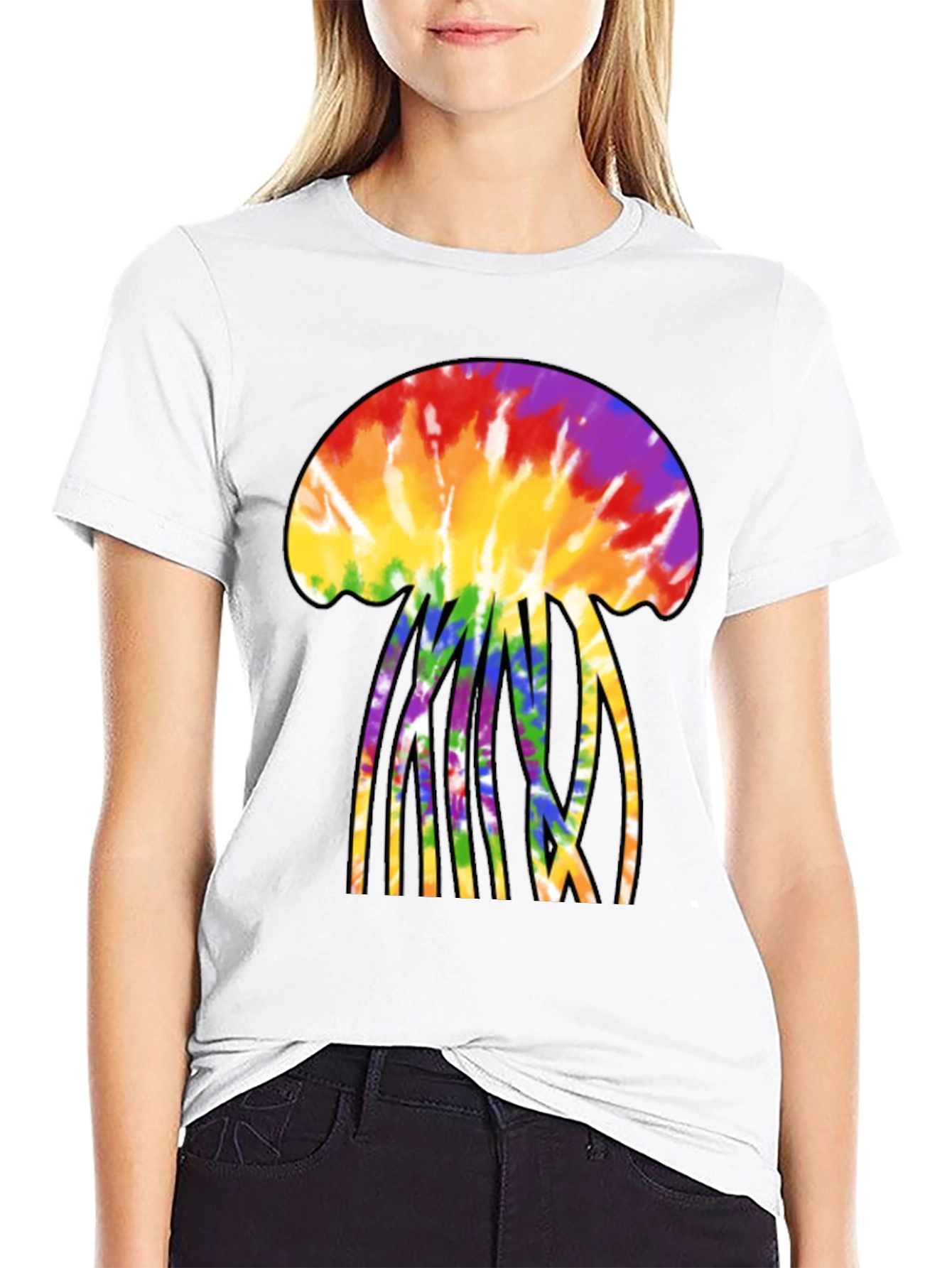 Tie Dye Jellyfish Graphic Tee