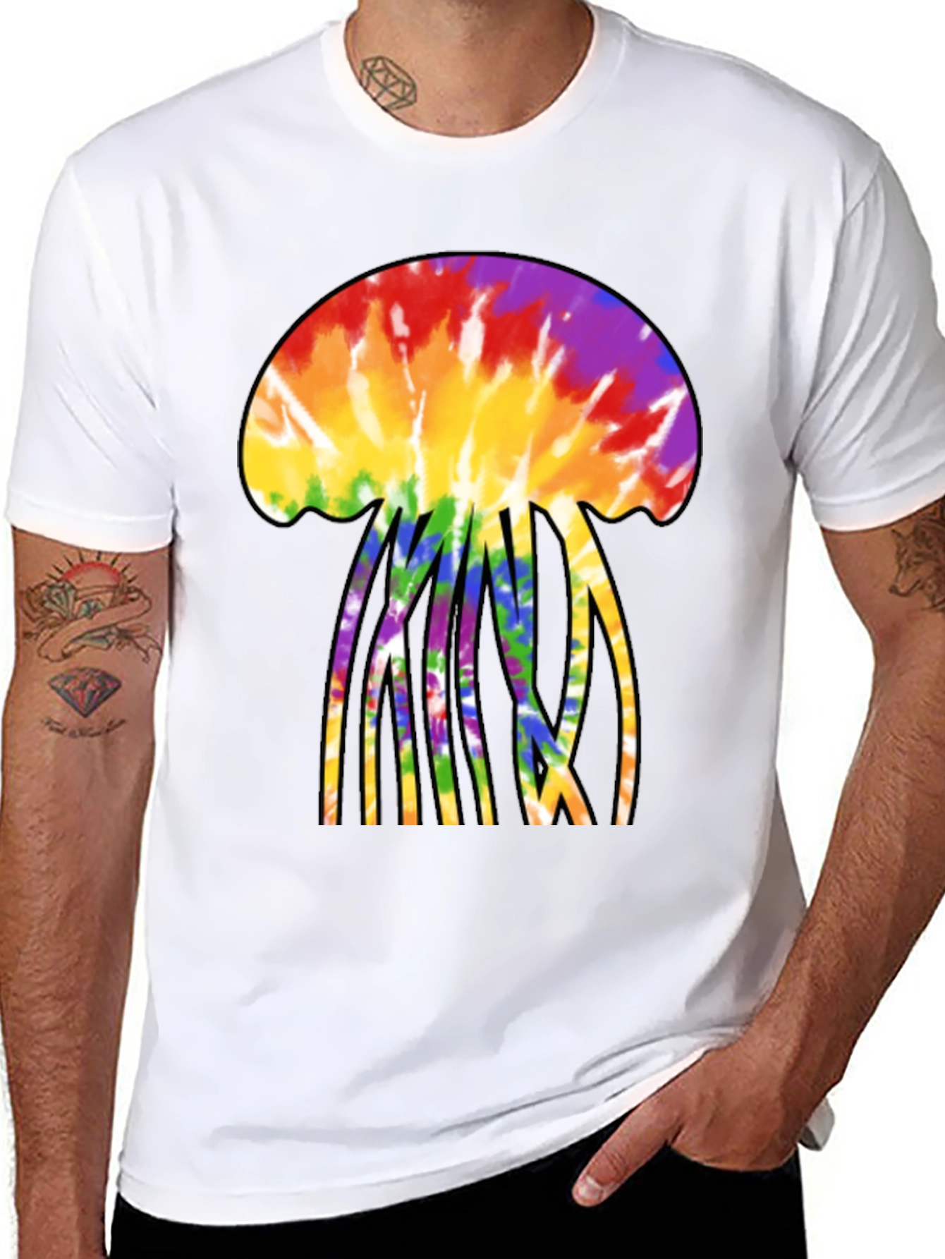 Tie Dye Jellyfish Graphic Tee