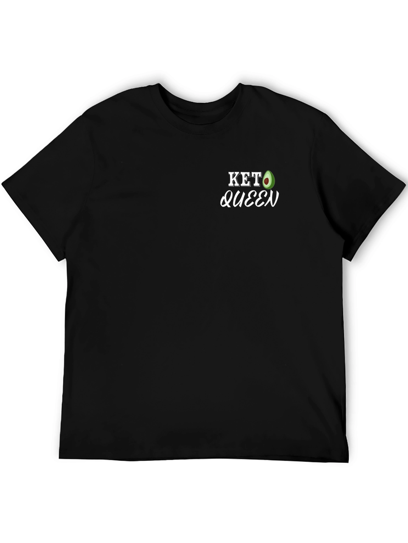 Keto Queen Black T-Shirt - Avocado Graphic