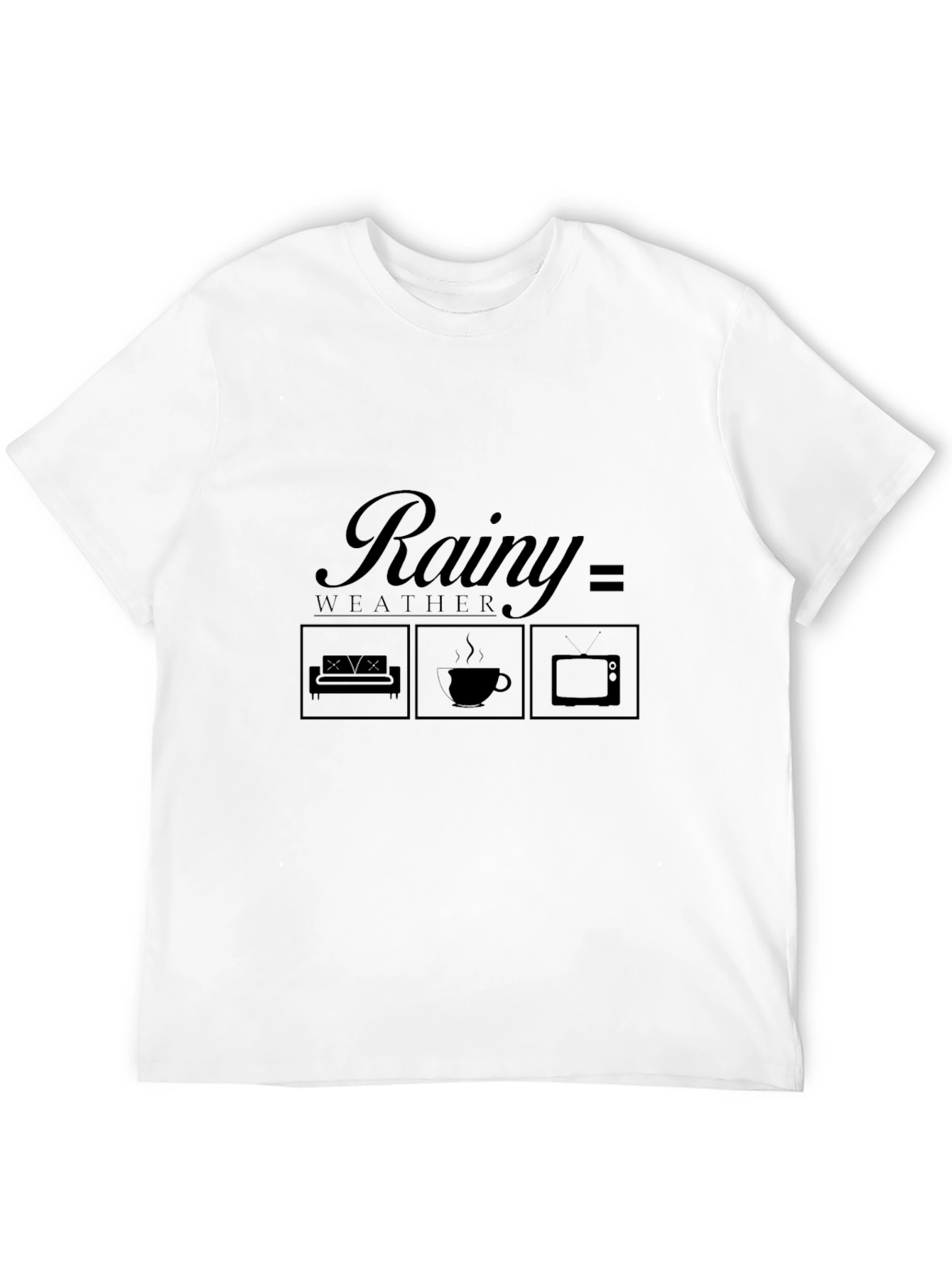 Rainy Weather T-Shirt: Couch Coffee & TV Comfort