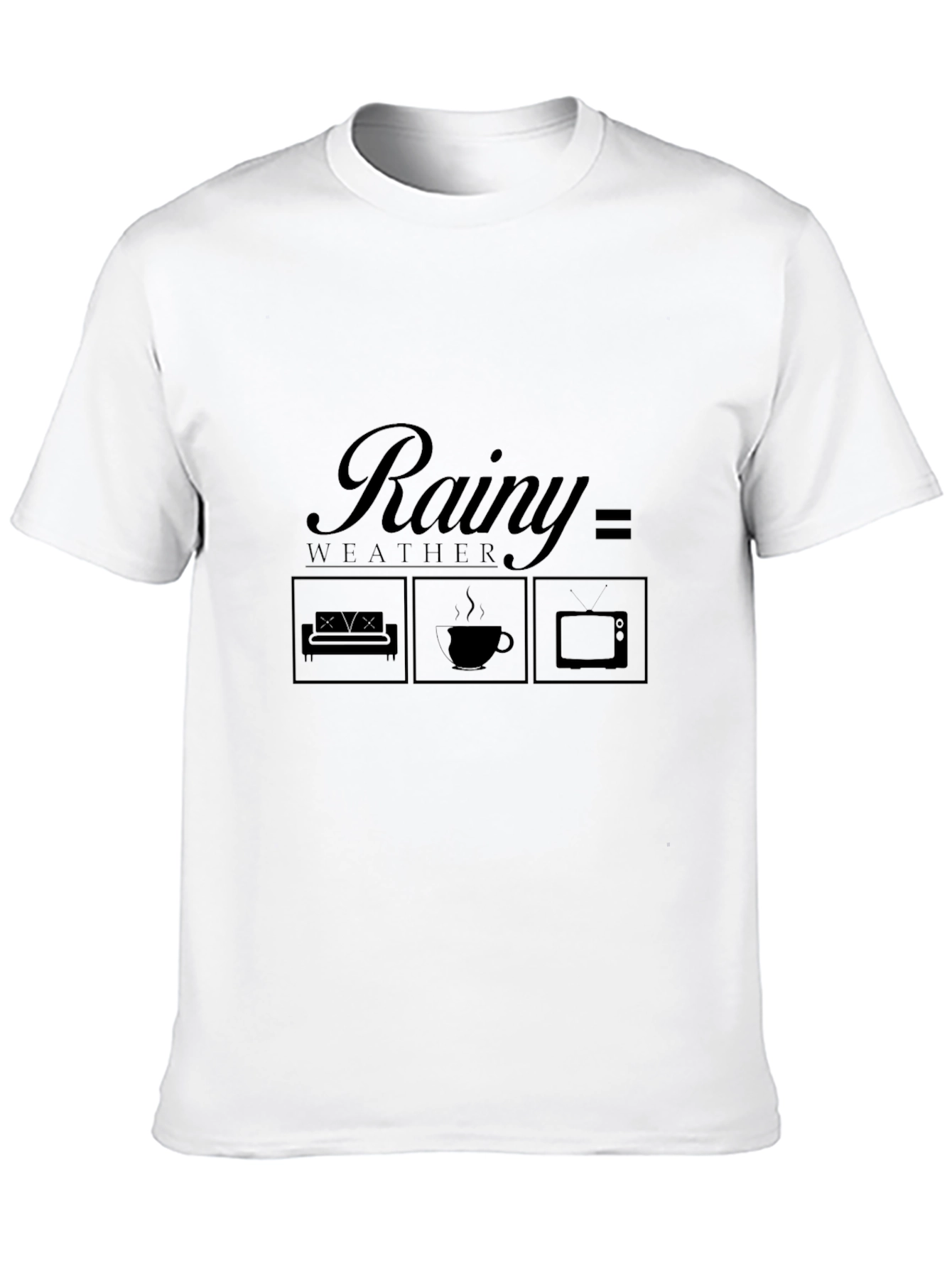 Rainy Weather T-Shirt: Couch Coffee & TV Comfort
