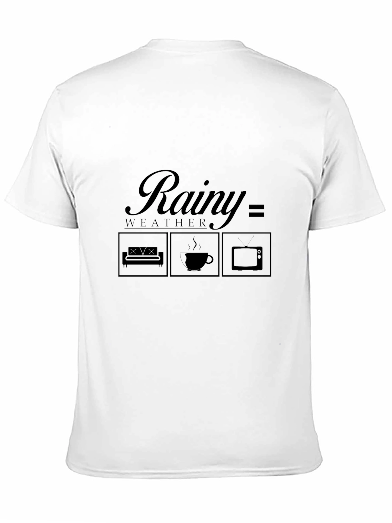 Rainy Weather T-Shirt: Couch Coffee & TV Comfort