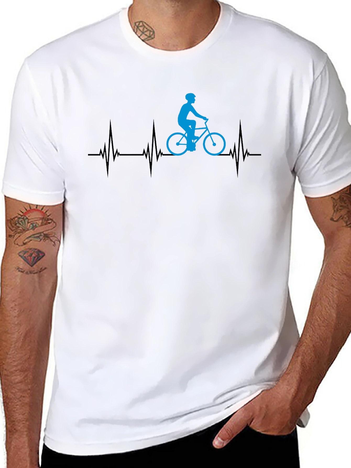 Cyclist Heartbeat T-Shirt - Ride On!