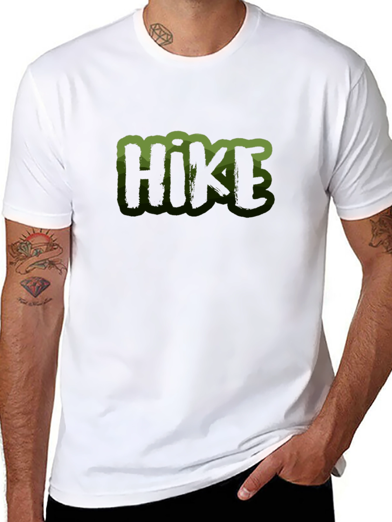 Mens Black Hike Graphic Tee