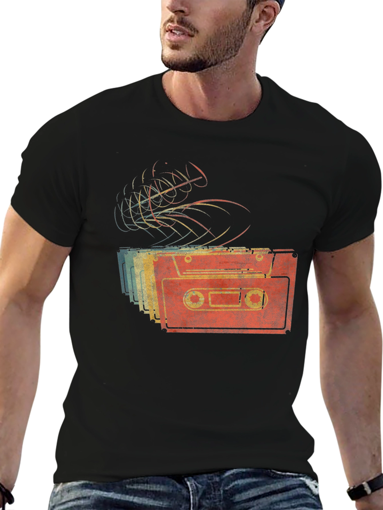 Retro Cassette Tape Graphic T-Shirt