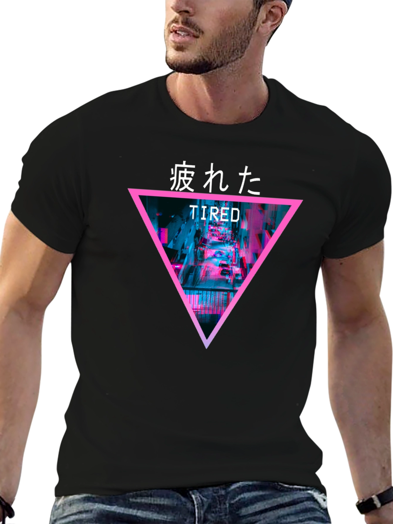 Tired Graphic Tee - Cyberpunk Streetwear Fashion