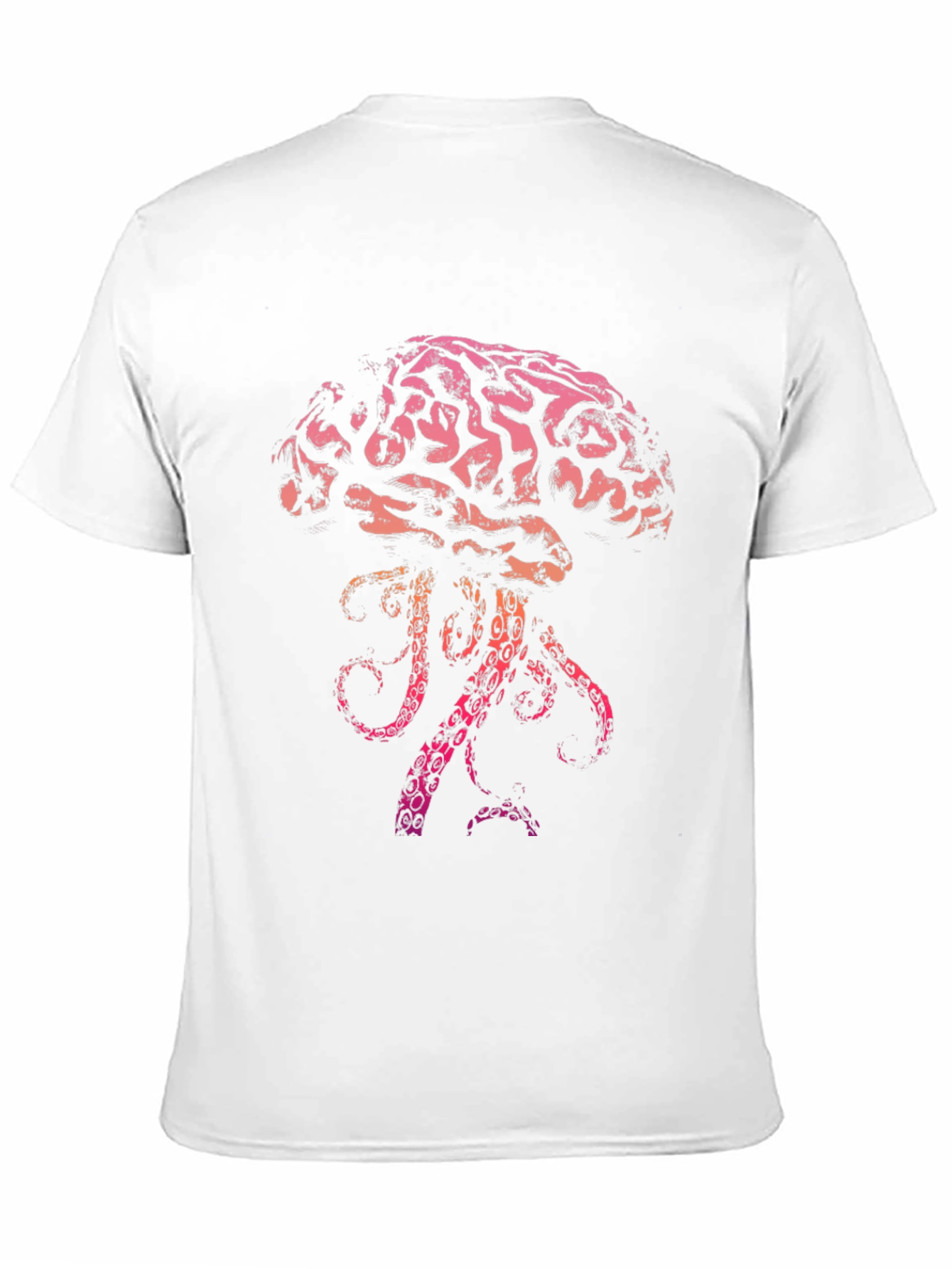 Brain-Jellyfish Graphic Black T-Shirt