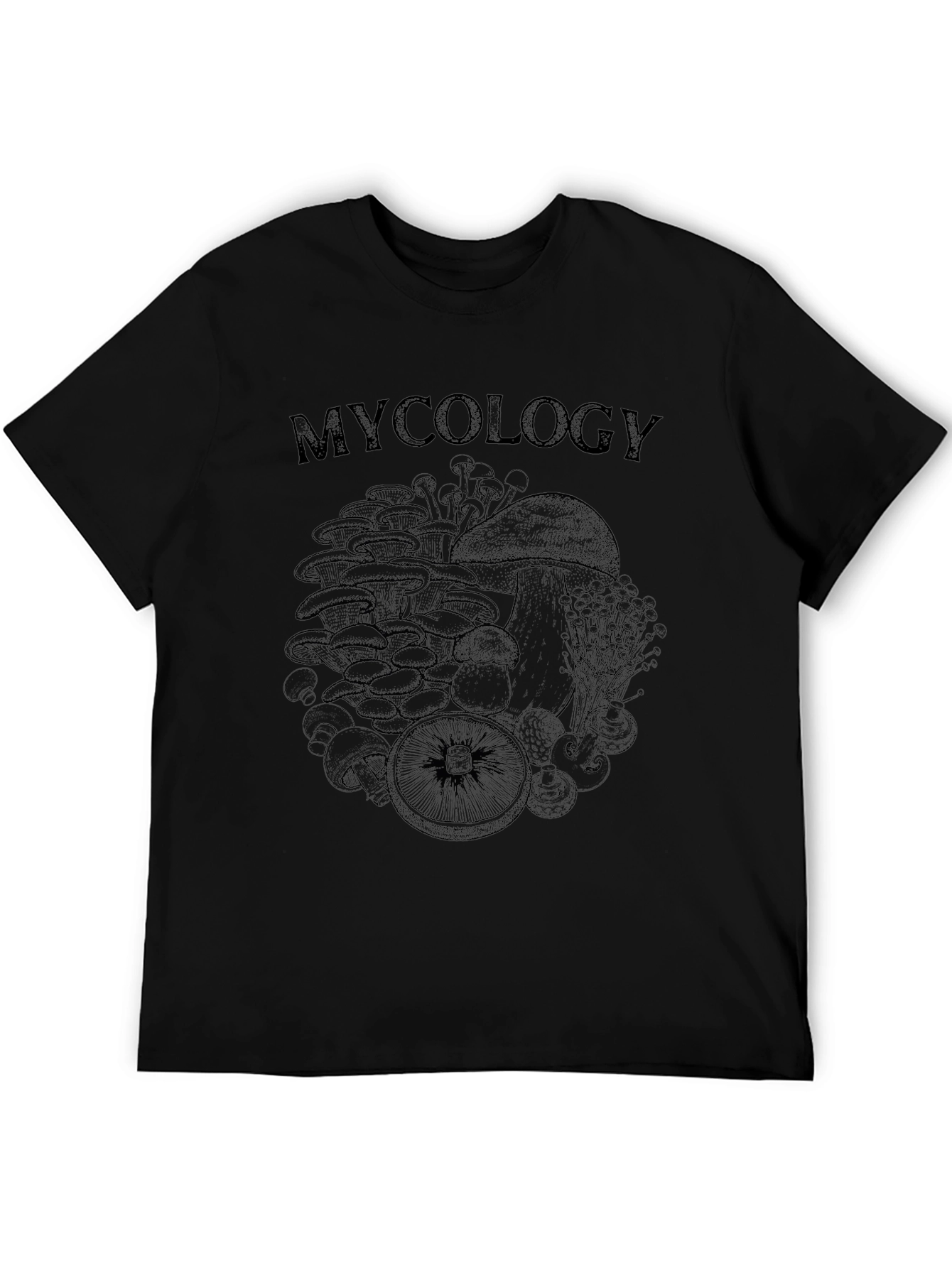 Mycology Graphic T-Shirt - Black Cotton Tee