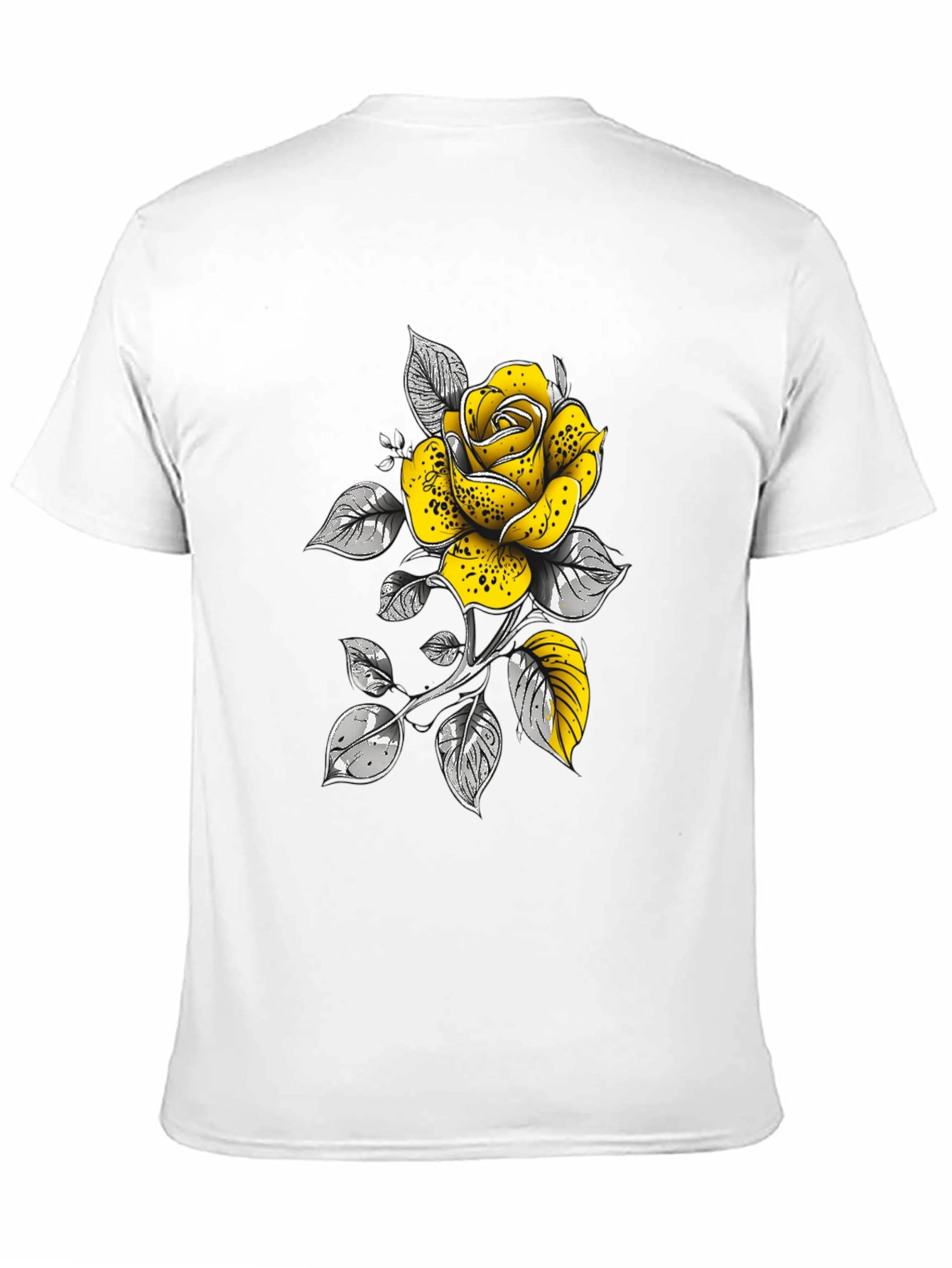 Rose Graphic T-Shirt - Stylish Black Tee