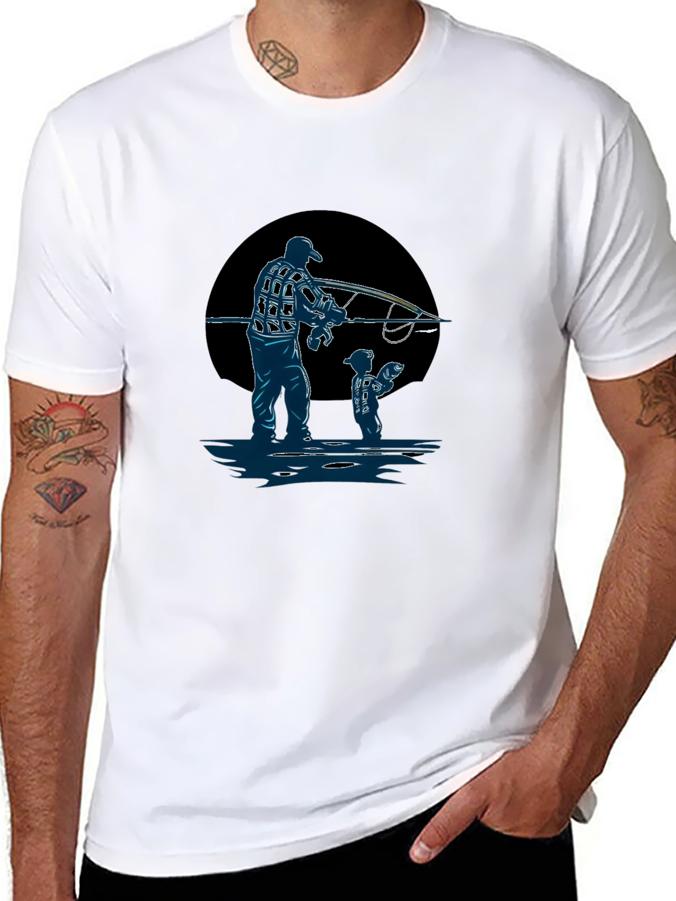 Fishing Dad & Son Graphic Tee