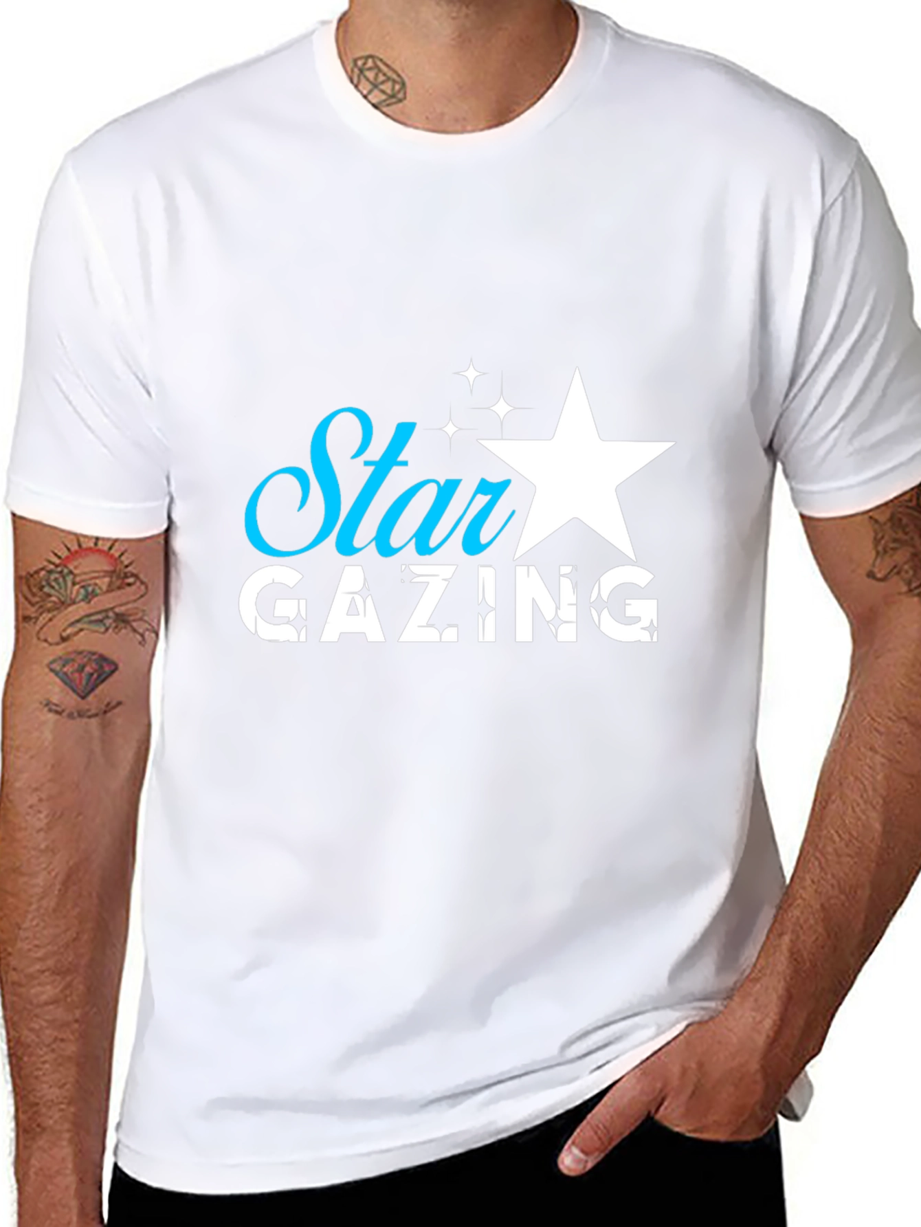Star Gazing Black Graphic Tee